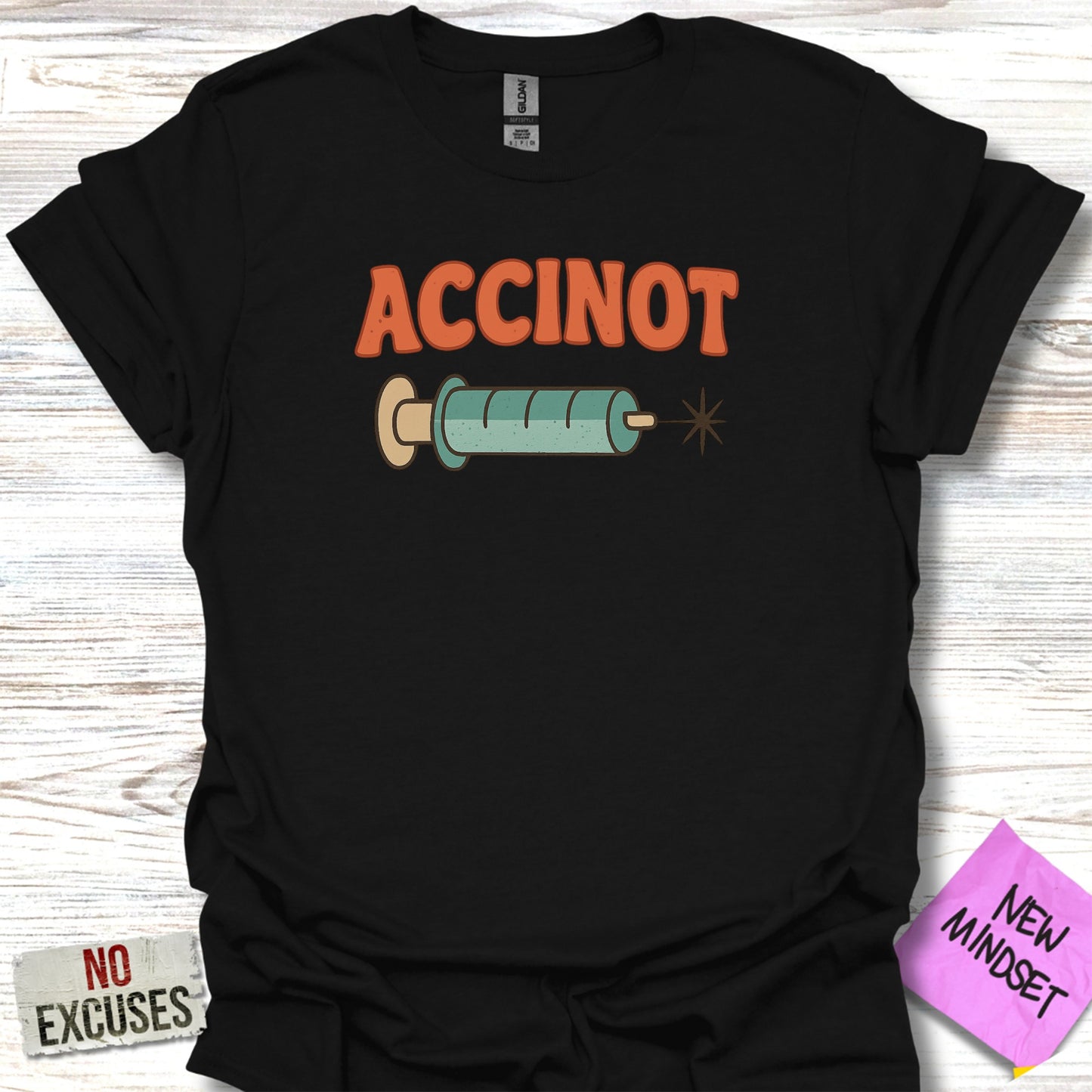 Accinot Syringe Funny Graphic Tee Shirt product