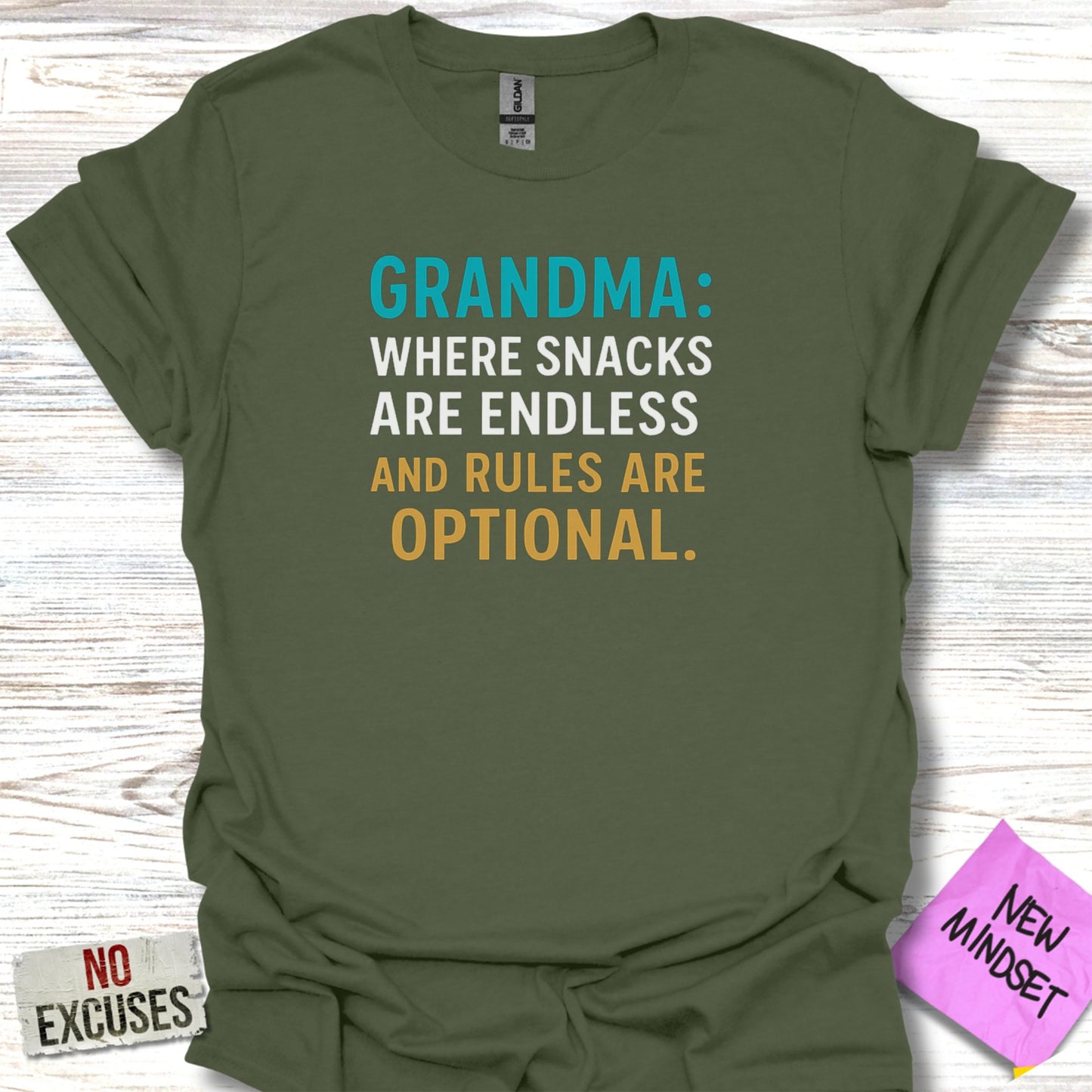 Grandma Snacks And Rules Optional T-shirt product type