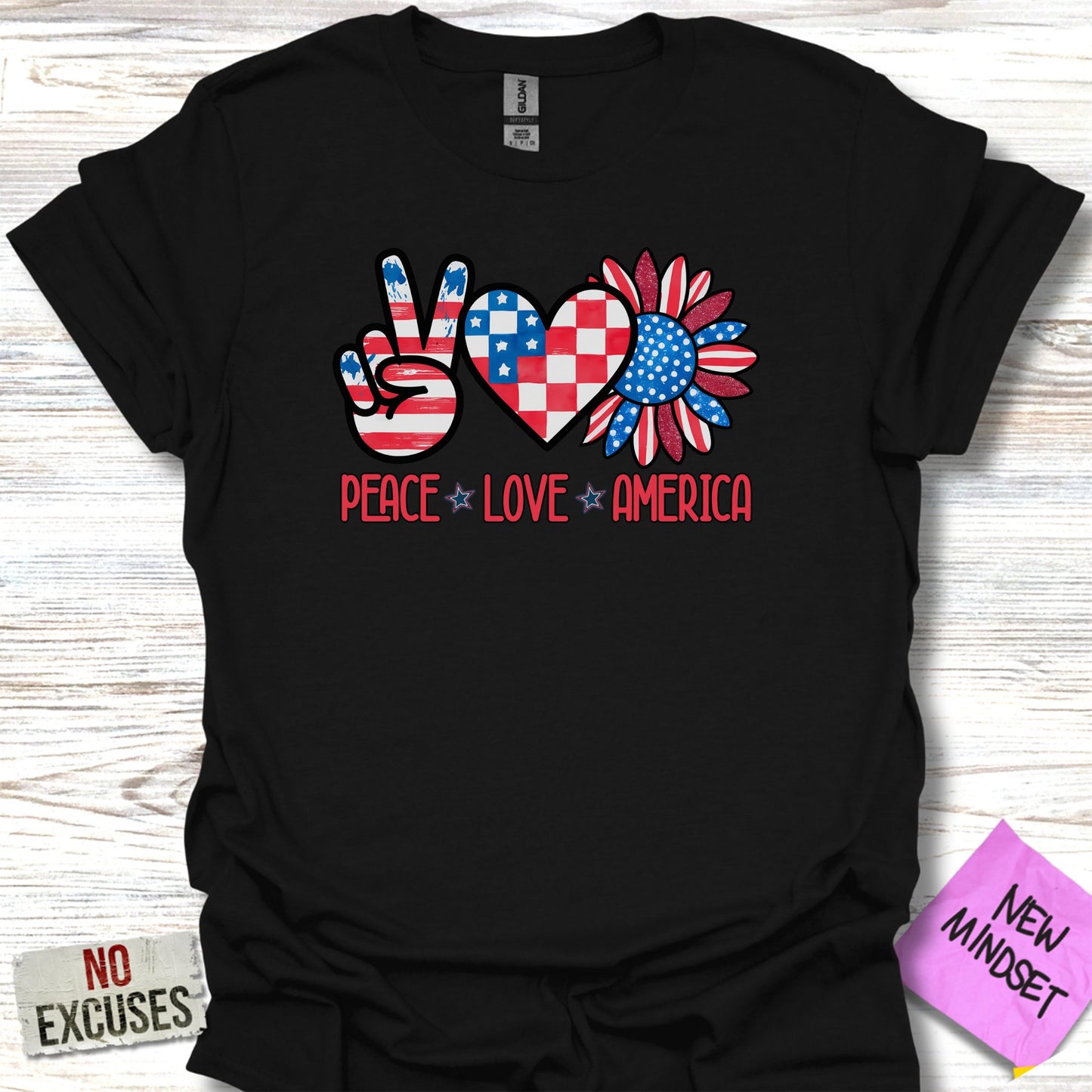 Peace Love America Graphic T-shirt product type