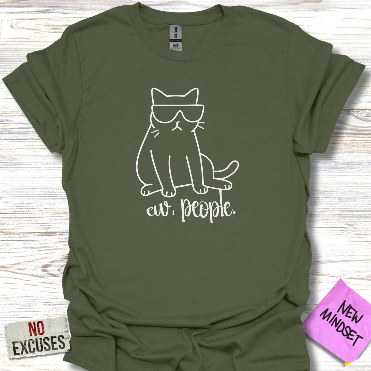 Ew People Cat With Sunglasses Graphic Tee product
