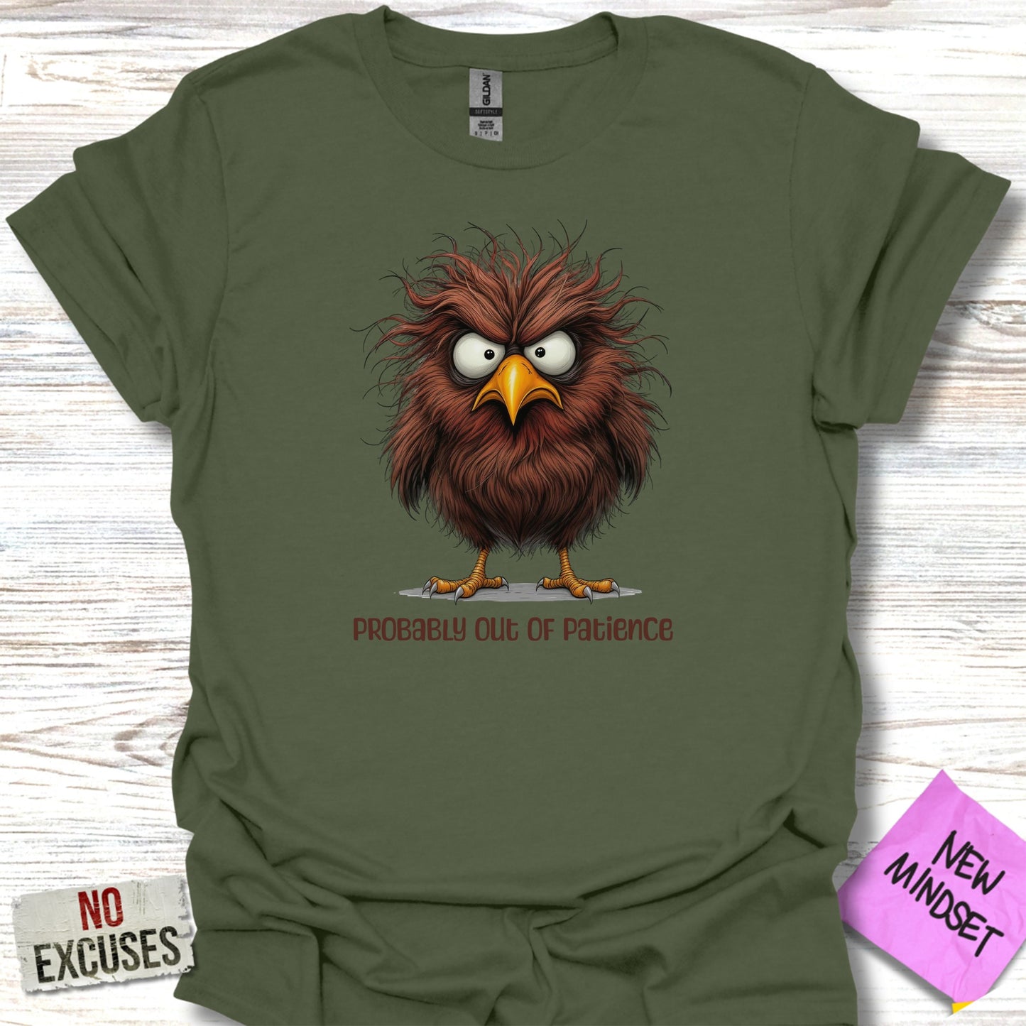 Probably Out of Patience Bird T-shirt product