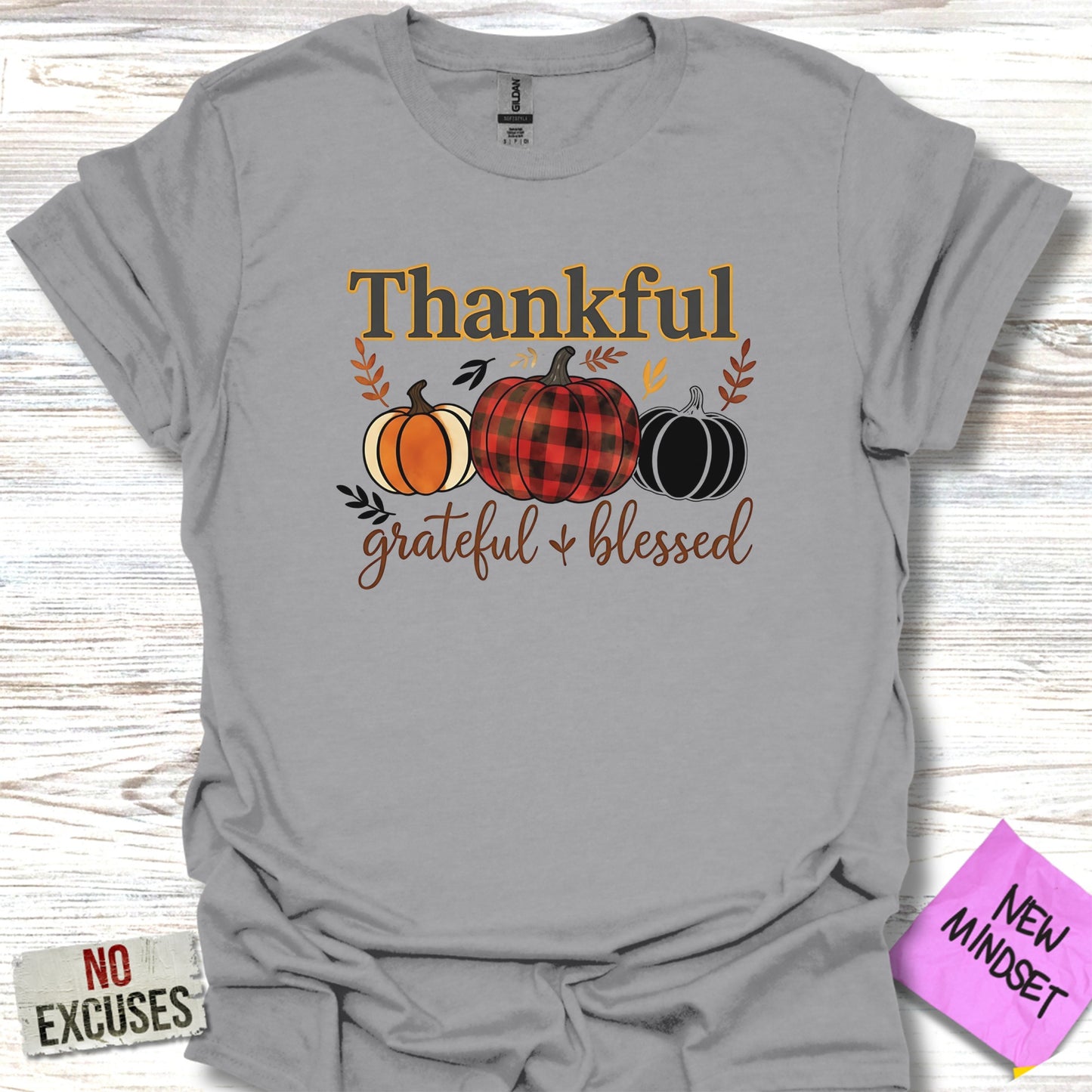 Thankful Grateful Blessed Autumn Fall T-Shirt product type