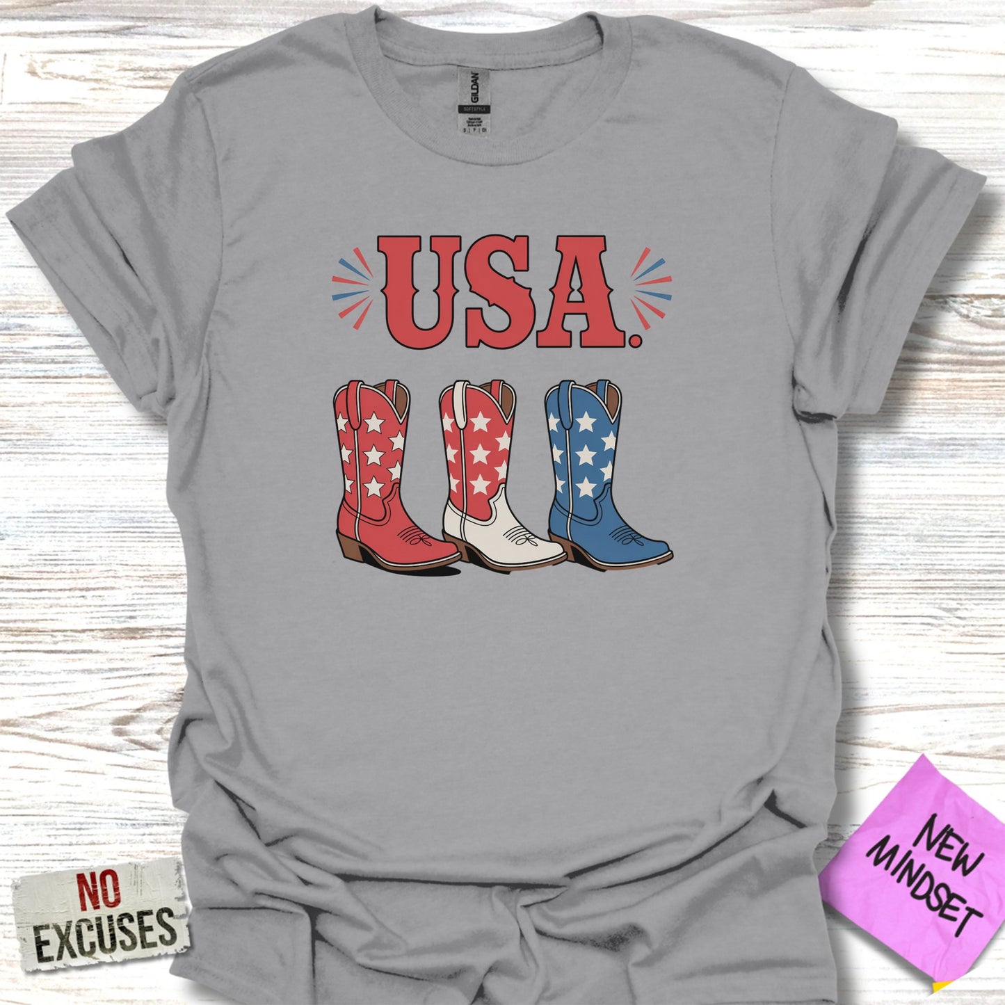 USA Cowboy Boots Graphic Tee Shirt product type