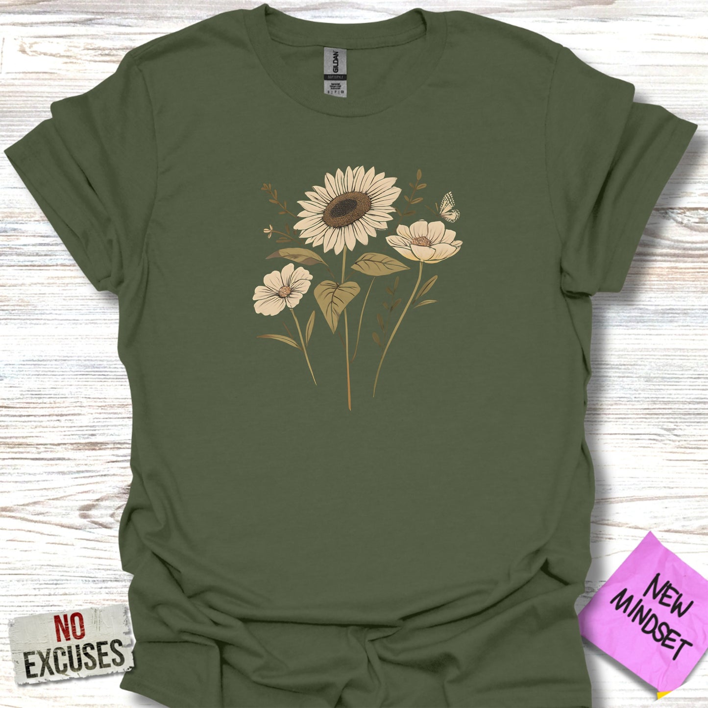 Sunflowers and Butterflies Graphic T-Shirt product type