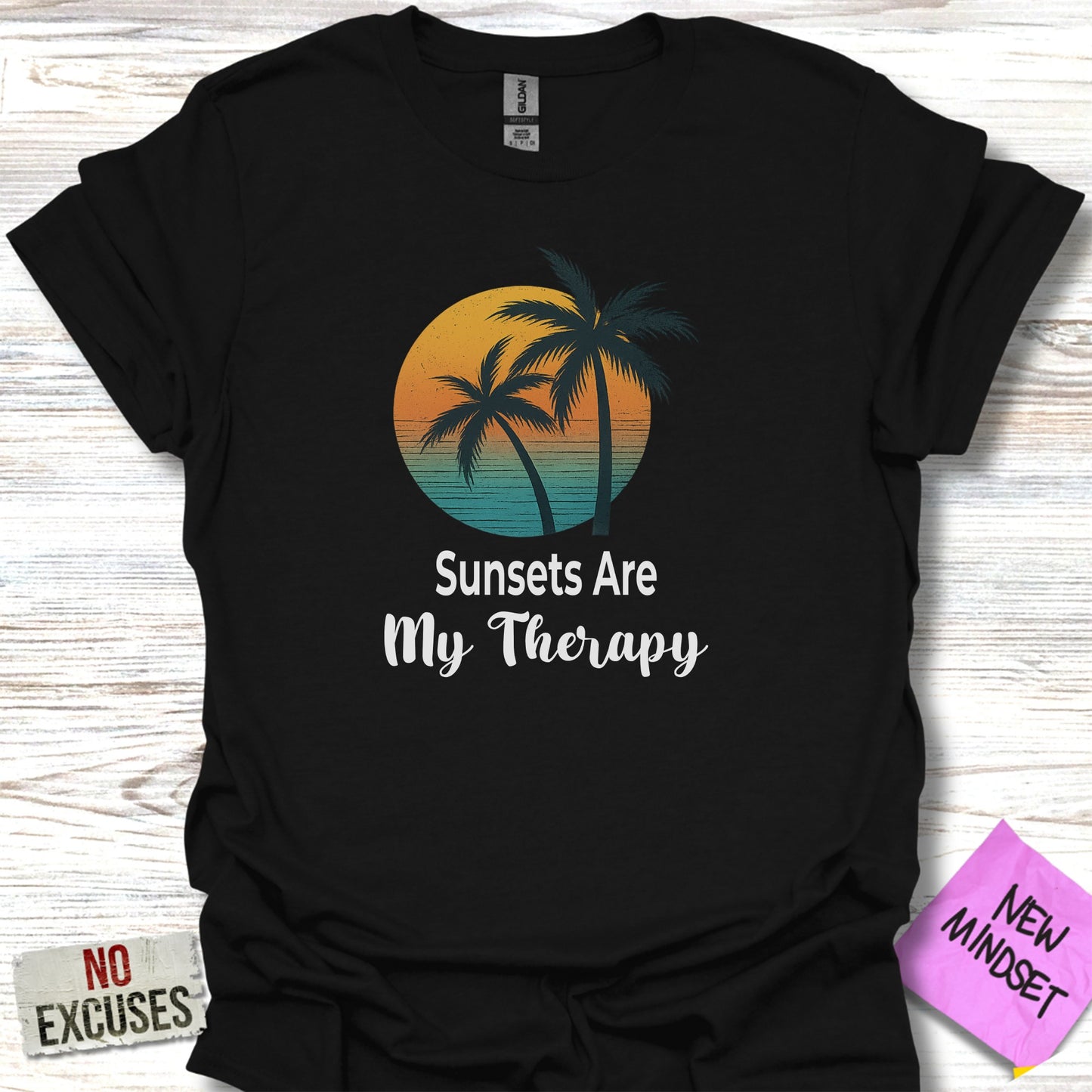 Sunsets Are My Therapy Graphic Tee Shirt product type