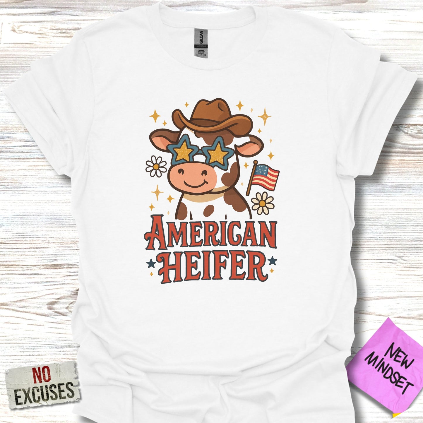 Cute American Heifer Cow Design T-shirt product type