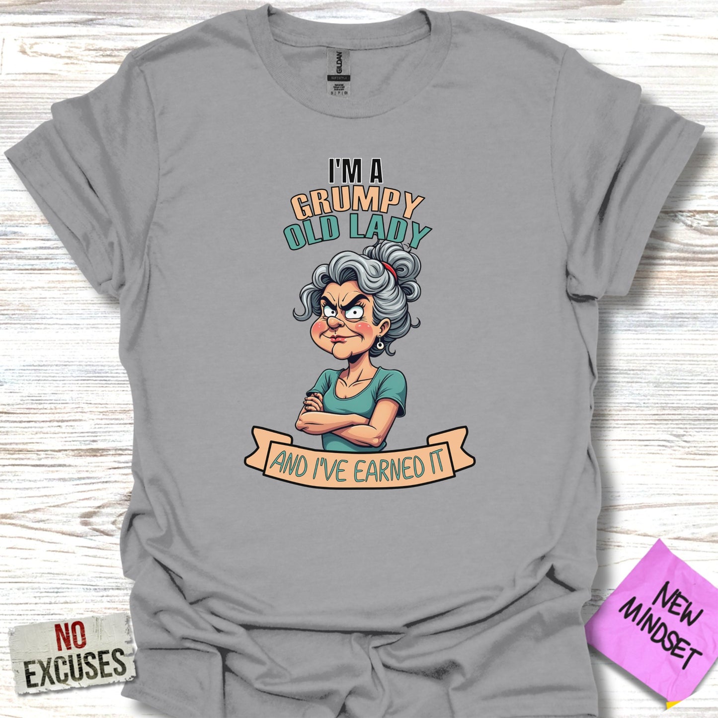 Grumpy Old Lady and I've Earned It Graphic TShirt product