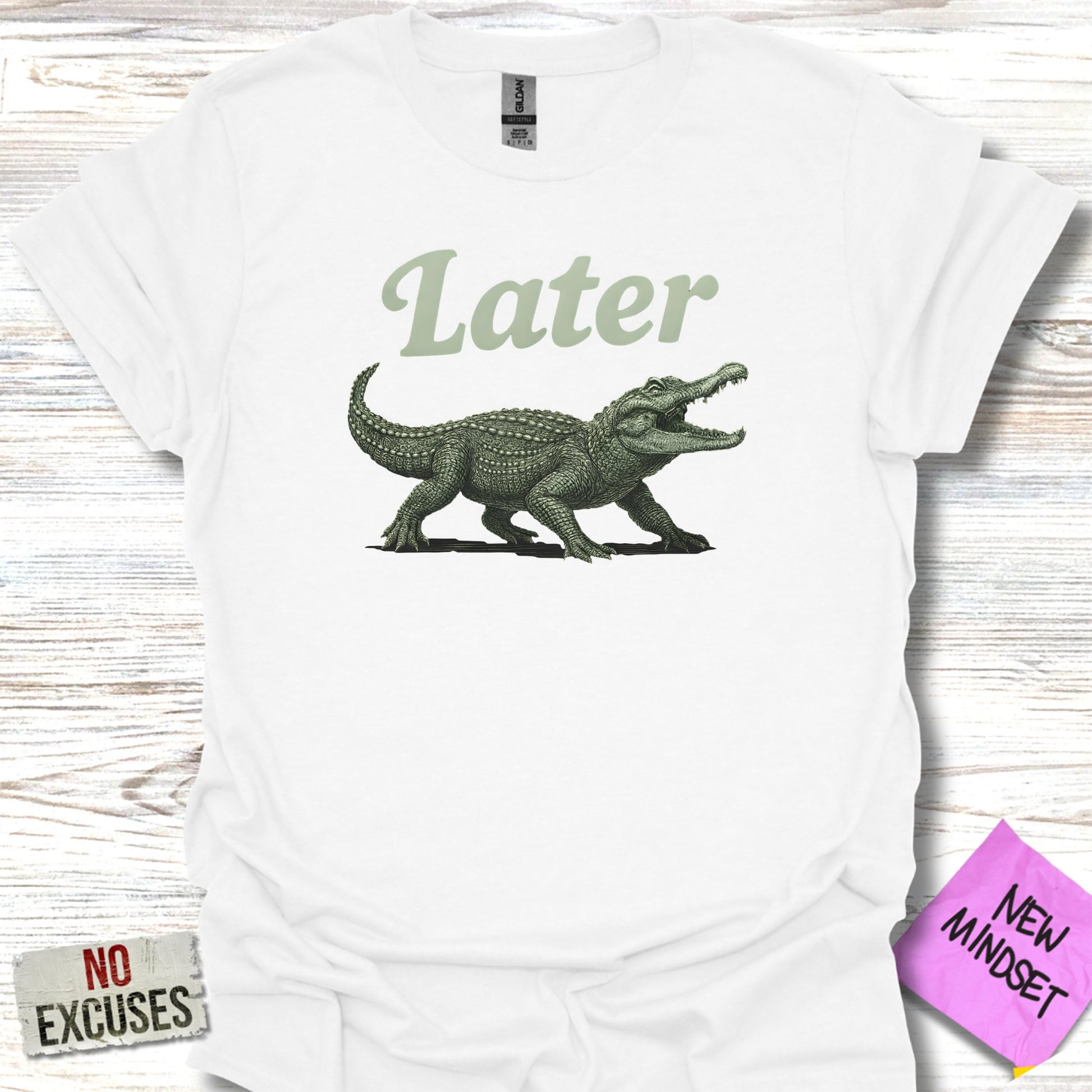 Later Alligator Graphic T-Shirt Fun Casual Wear product