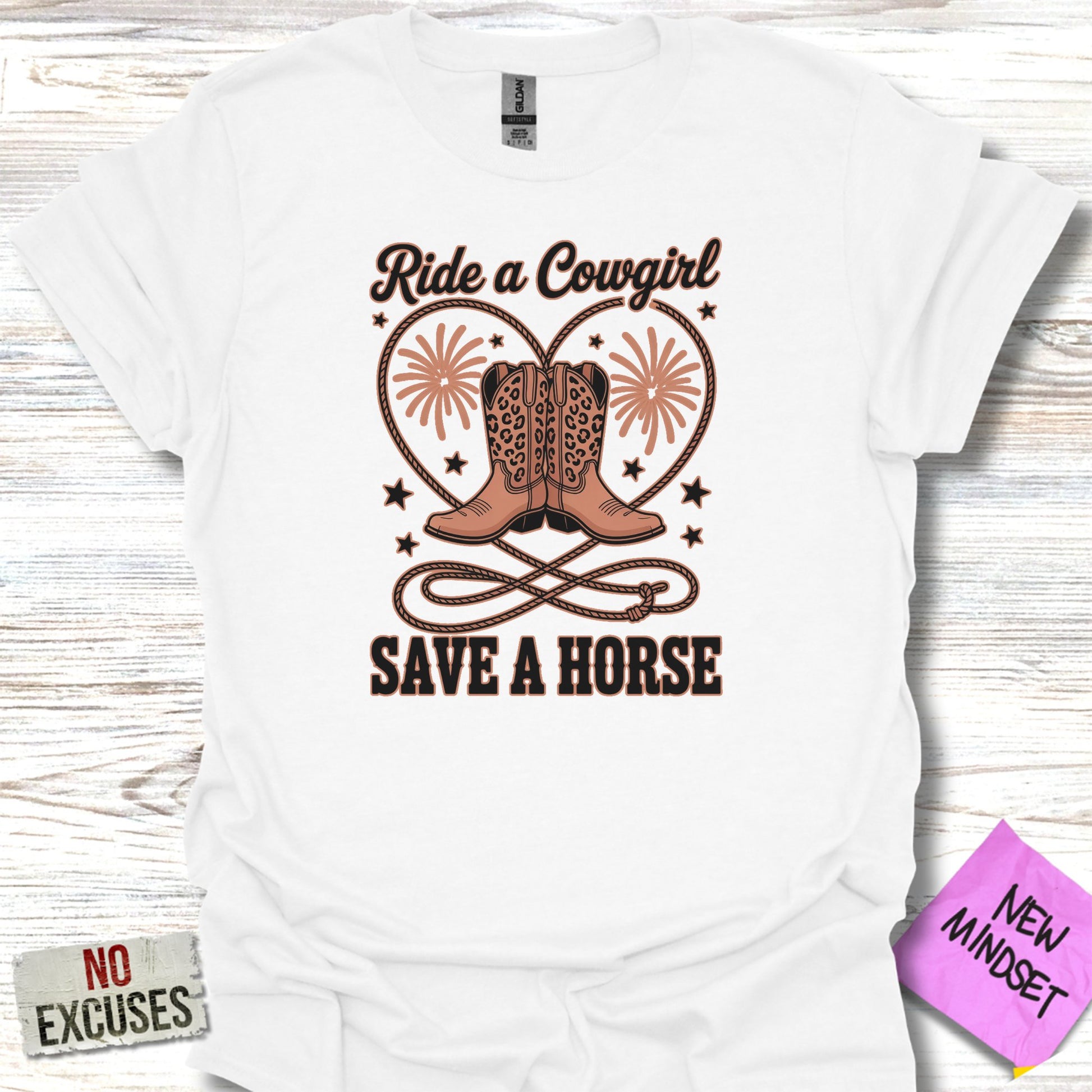 Ride a Cowgirl Save a Horse Graphic Tee product