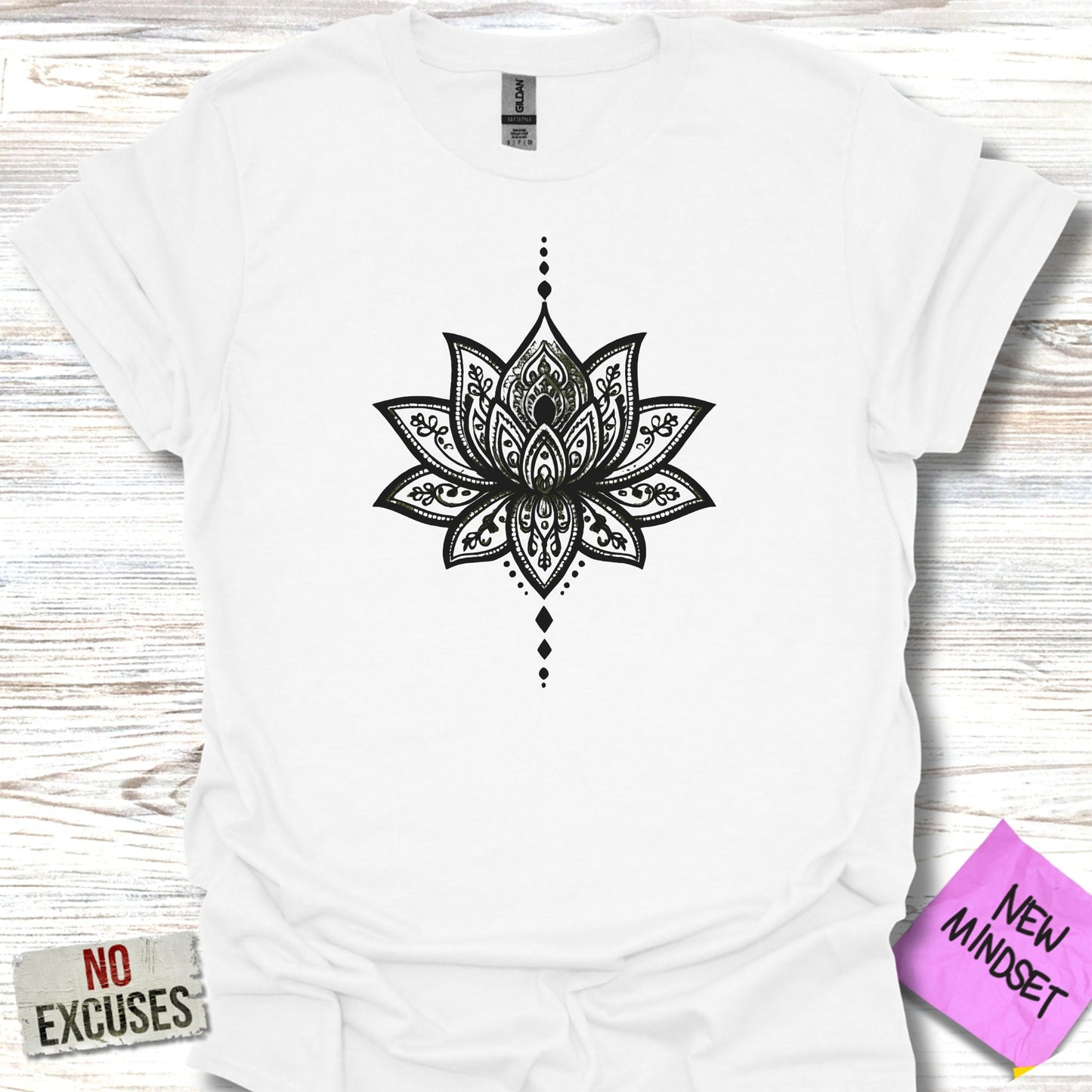 No Excuses New Mindset Lotus Graphic Tee product