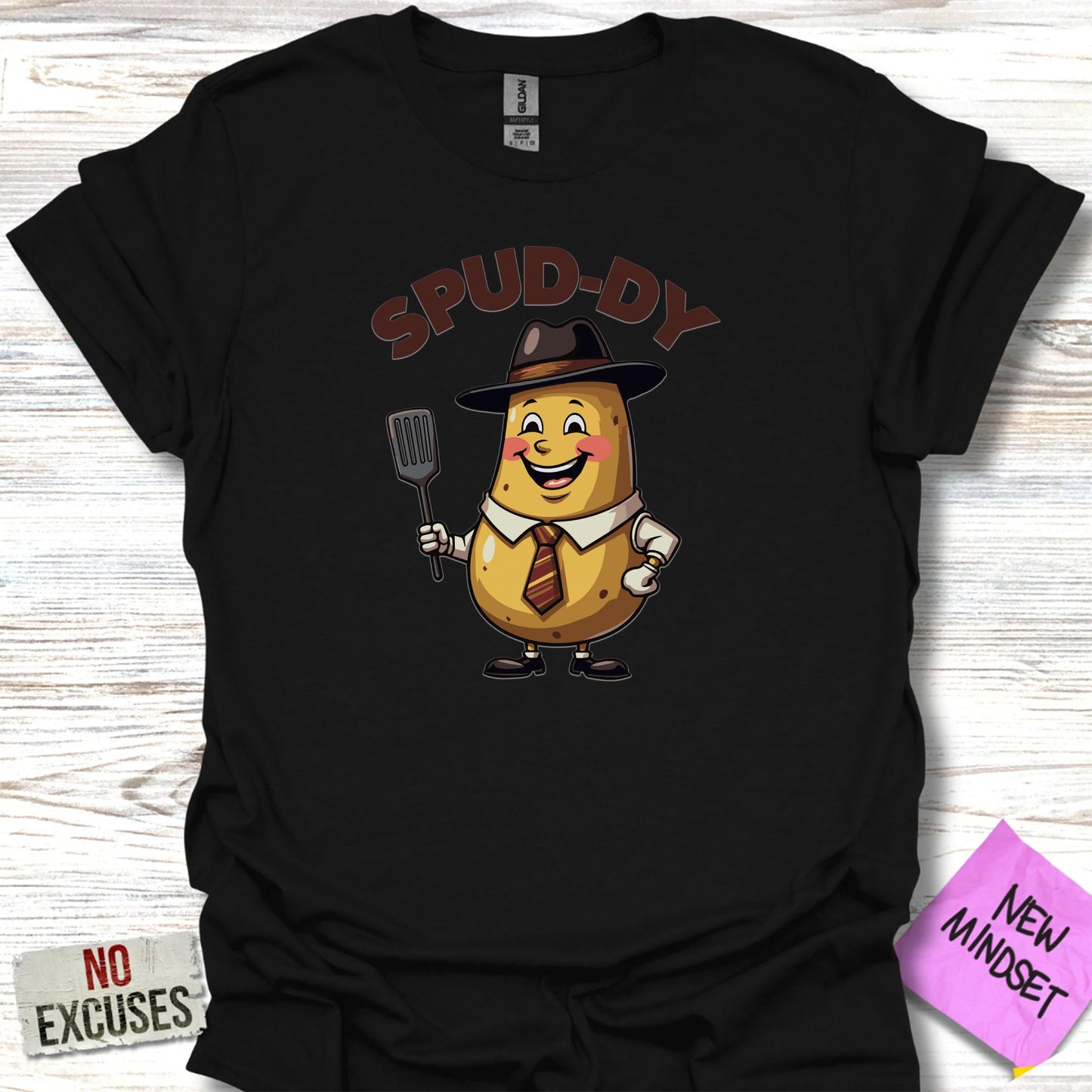 Spud-Dy Potato Character Graphic Tee Shirt product type