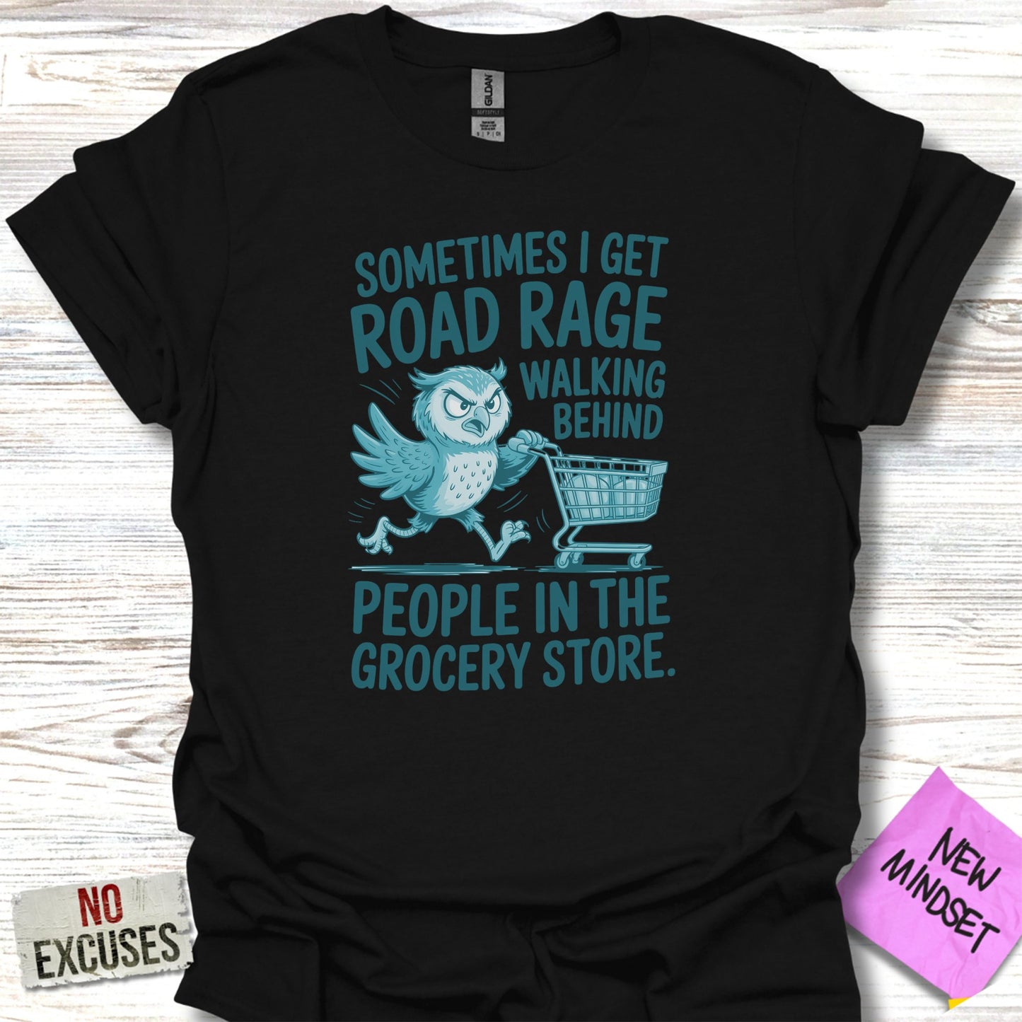 Road Rage Owl Grocery Store Humor T-shirt product type