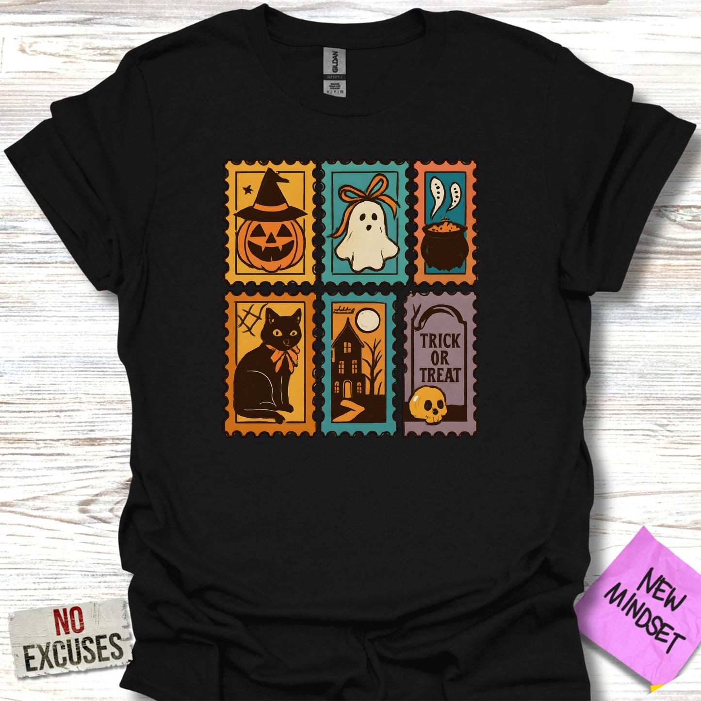 Halloween Themed Stamps Graphic Design T-Shirt product type