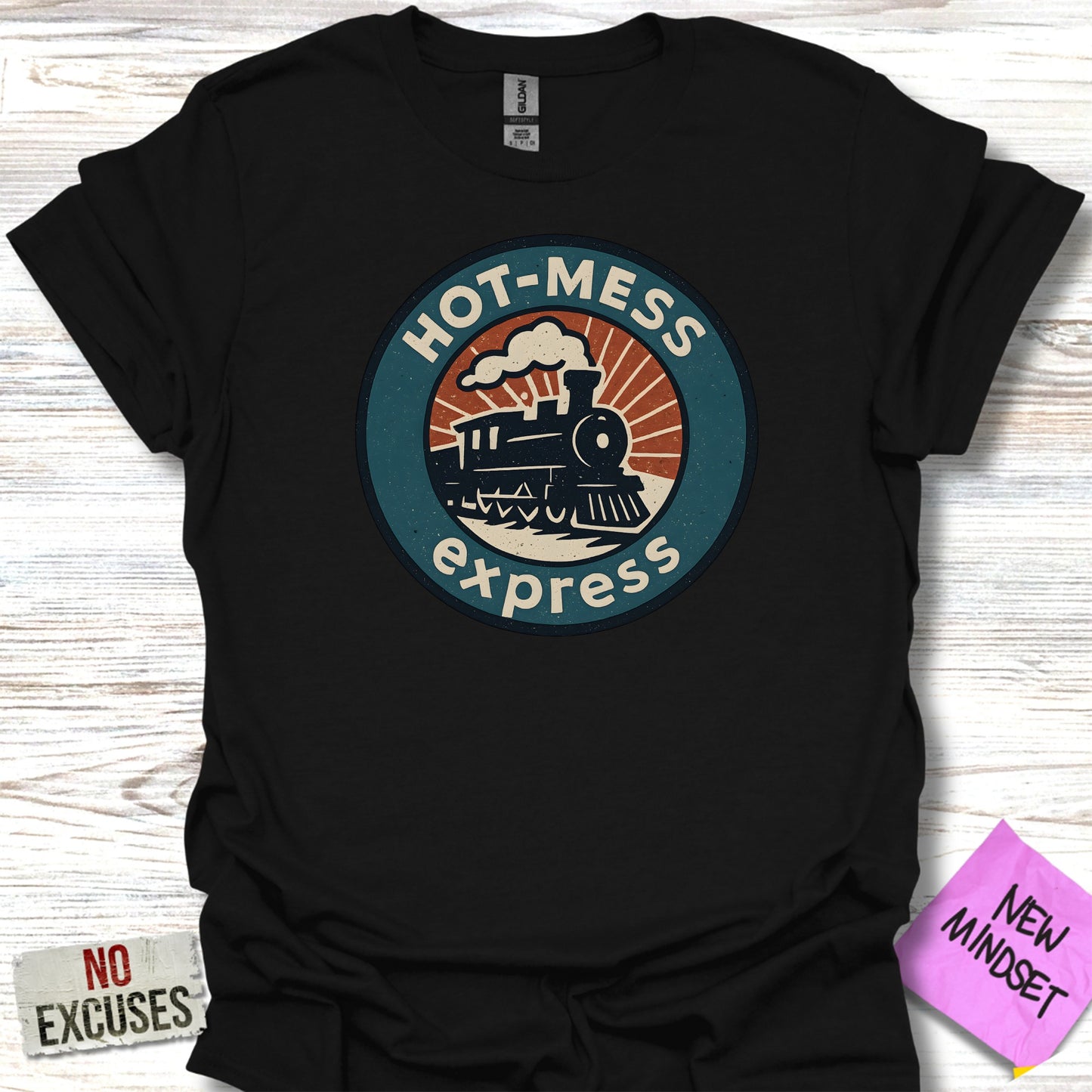 Hot-Mess Express T-shirt with Steam Train product