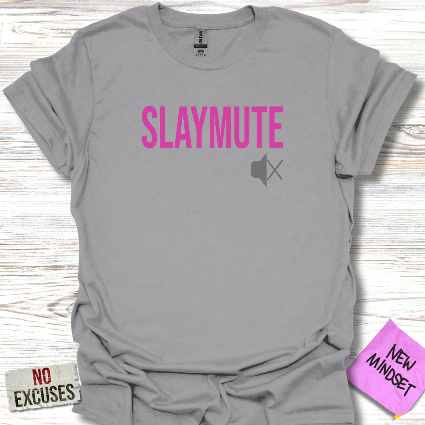 Slaymute New Mindset No Excuses Graphic Shirt product