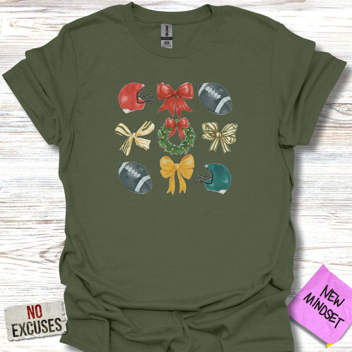 Football Helmets and Ornaments Graphic T-shirt product