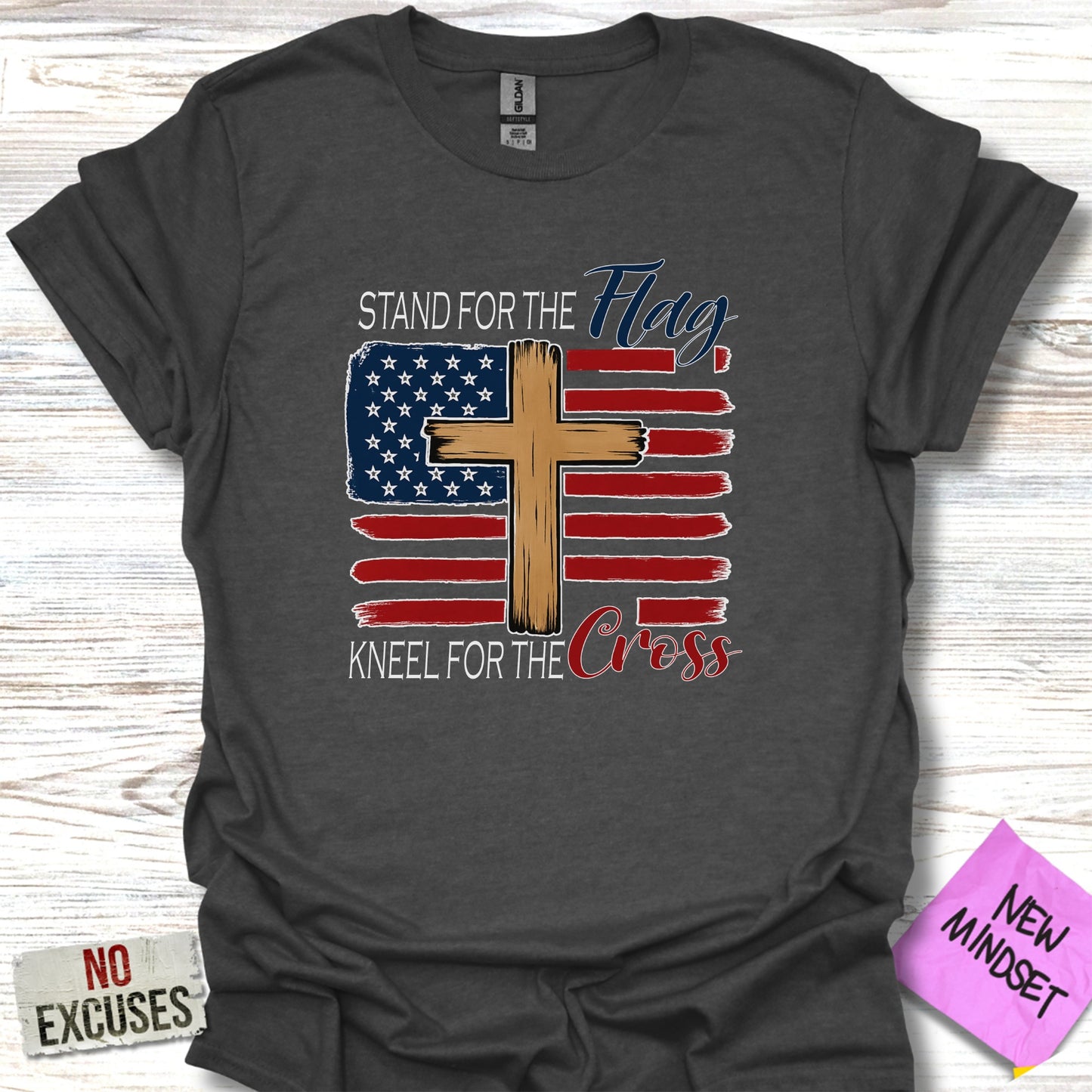 Stand for Flag Kneel for Cross Christian T-Shirt product
