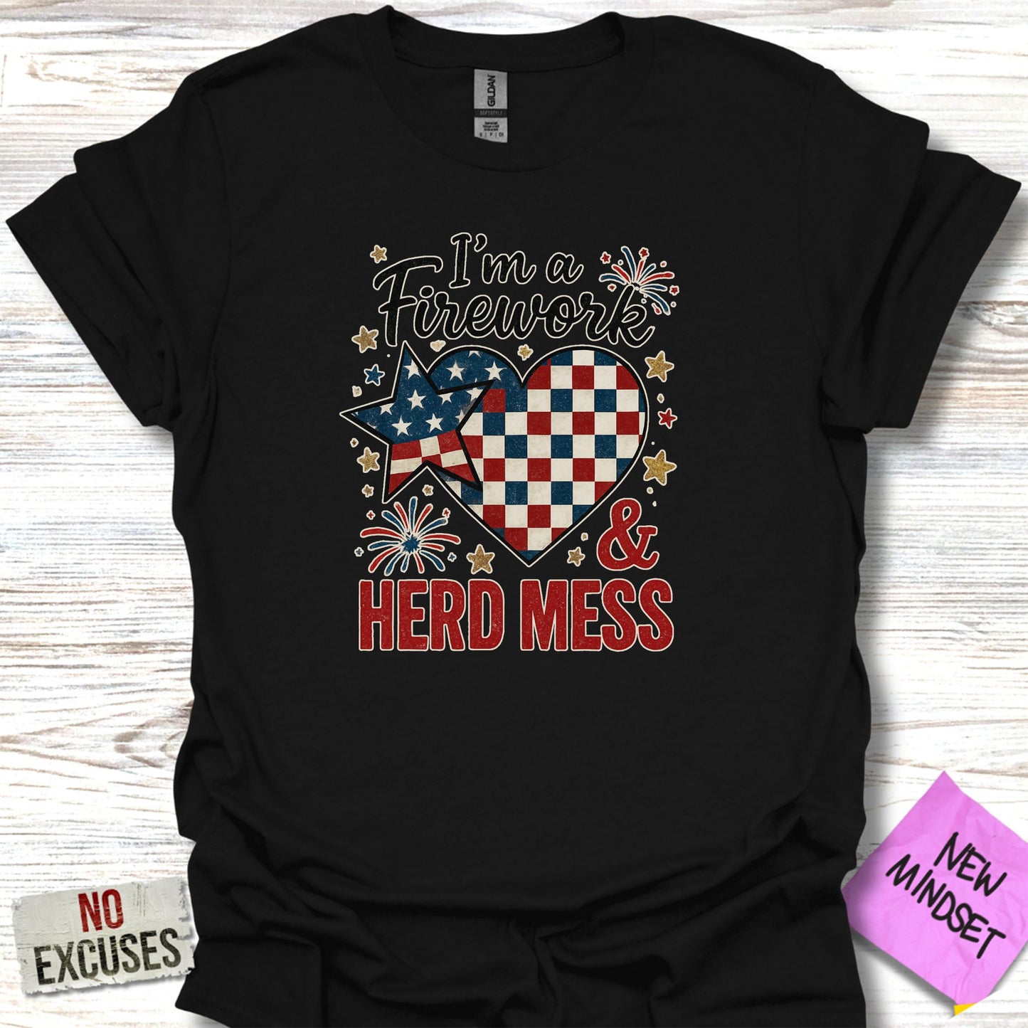I'm a Firework and Herd Mess Graphic Shirt product type