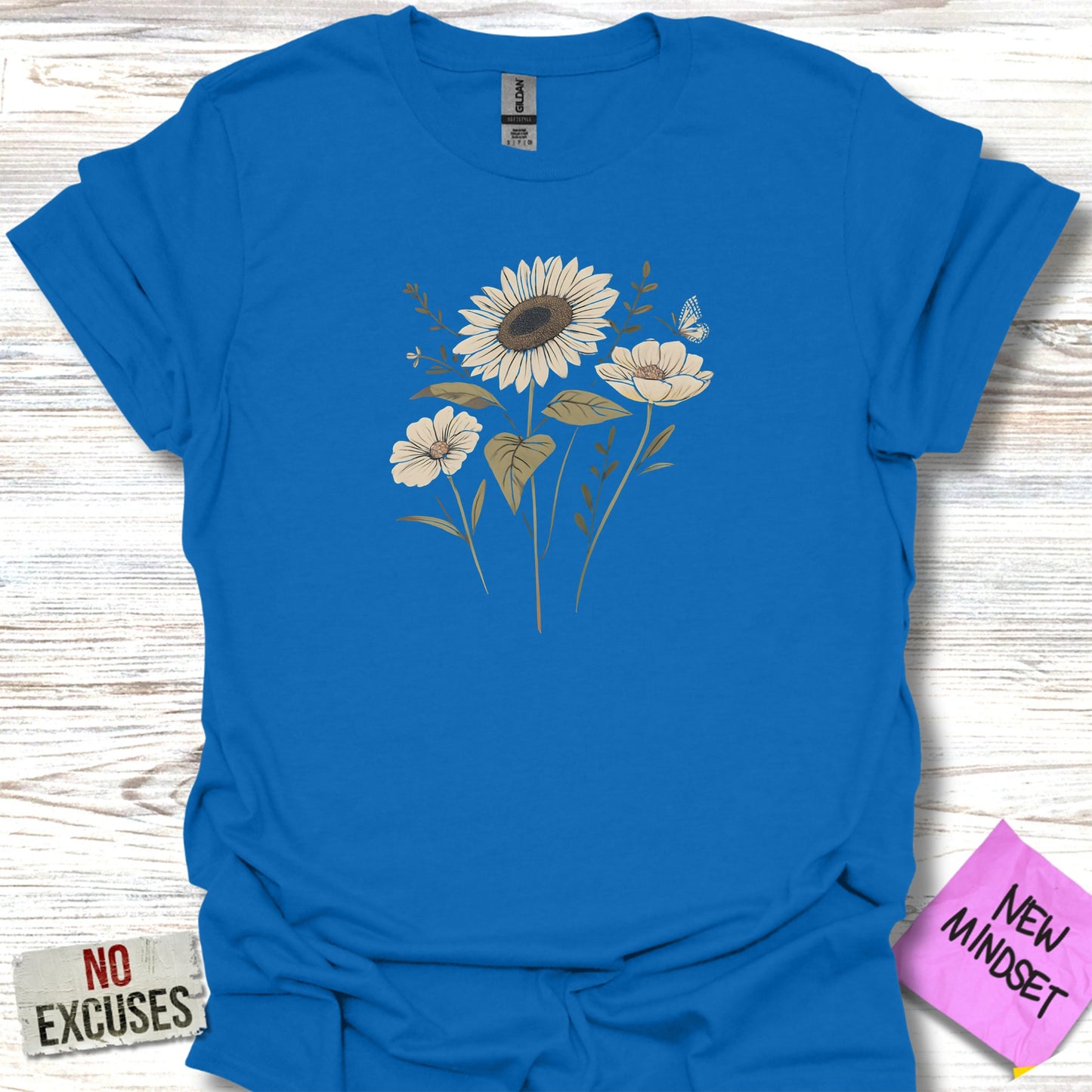 Sunflower and Daisies with Butterfly Graphic product
