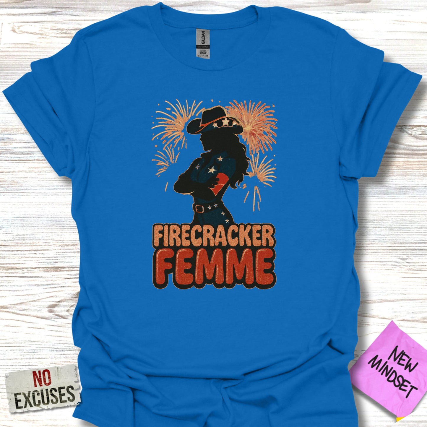 Firecracker Femme Graphic Tee Shirt Unique Product Type
