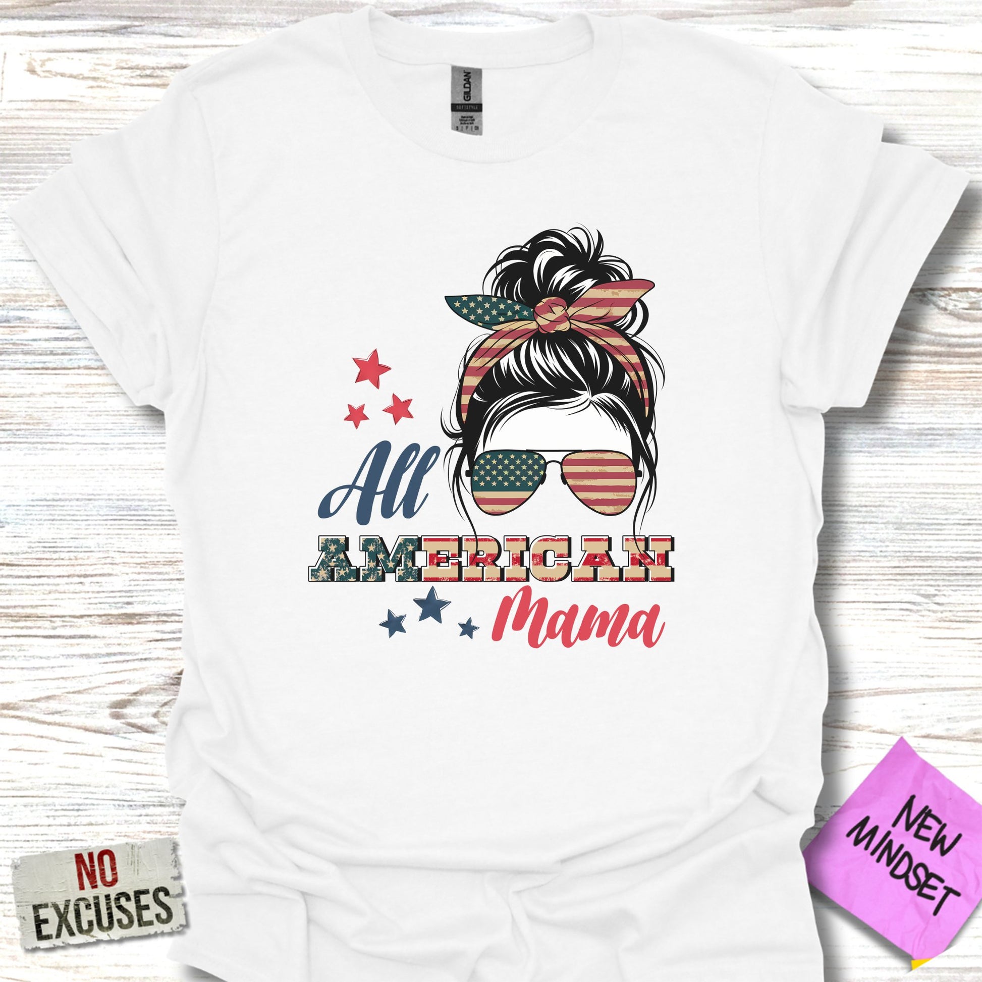All American Mama Graphic T-Shirt product