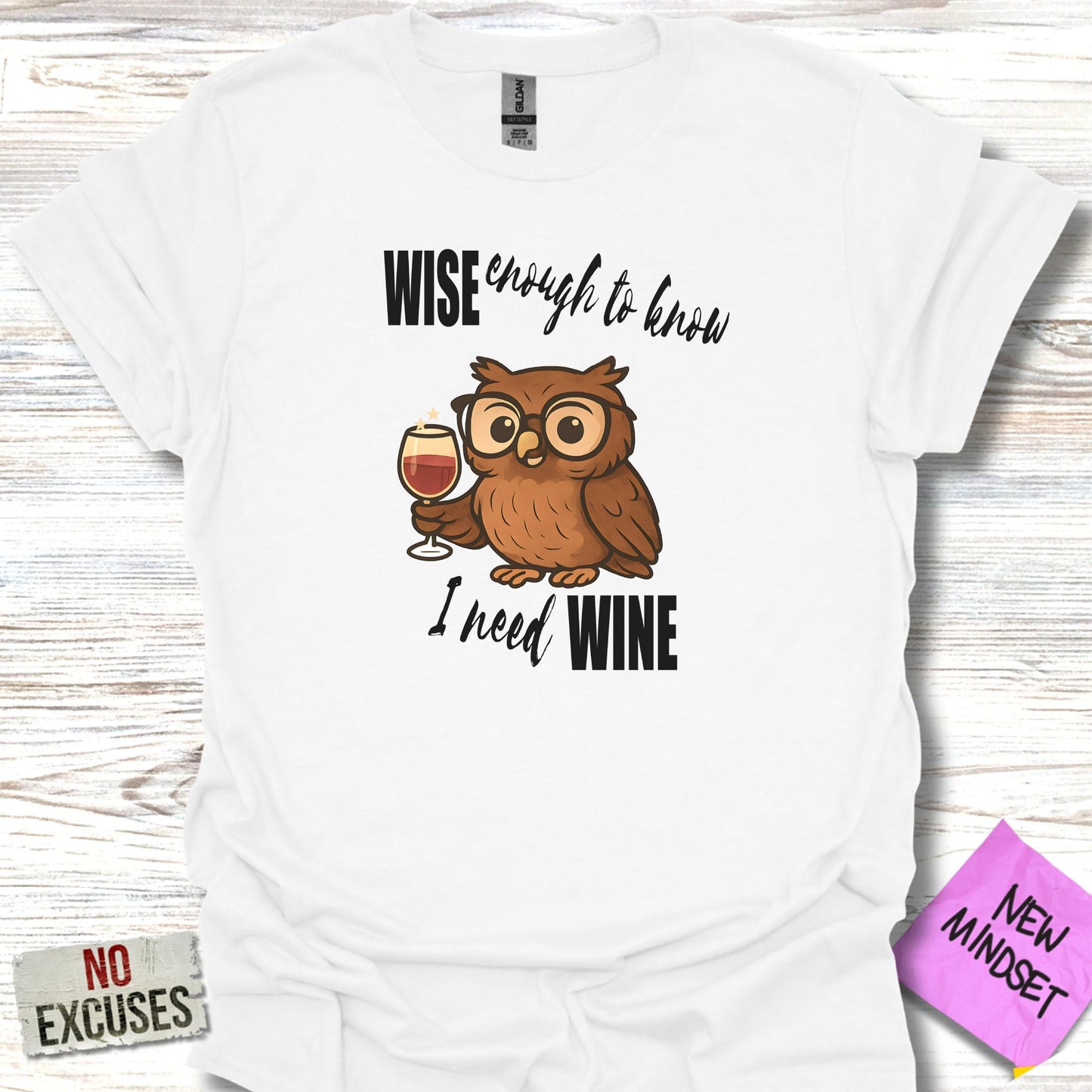 Wise Enough To Know I Need Wine Owl Shirt product type