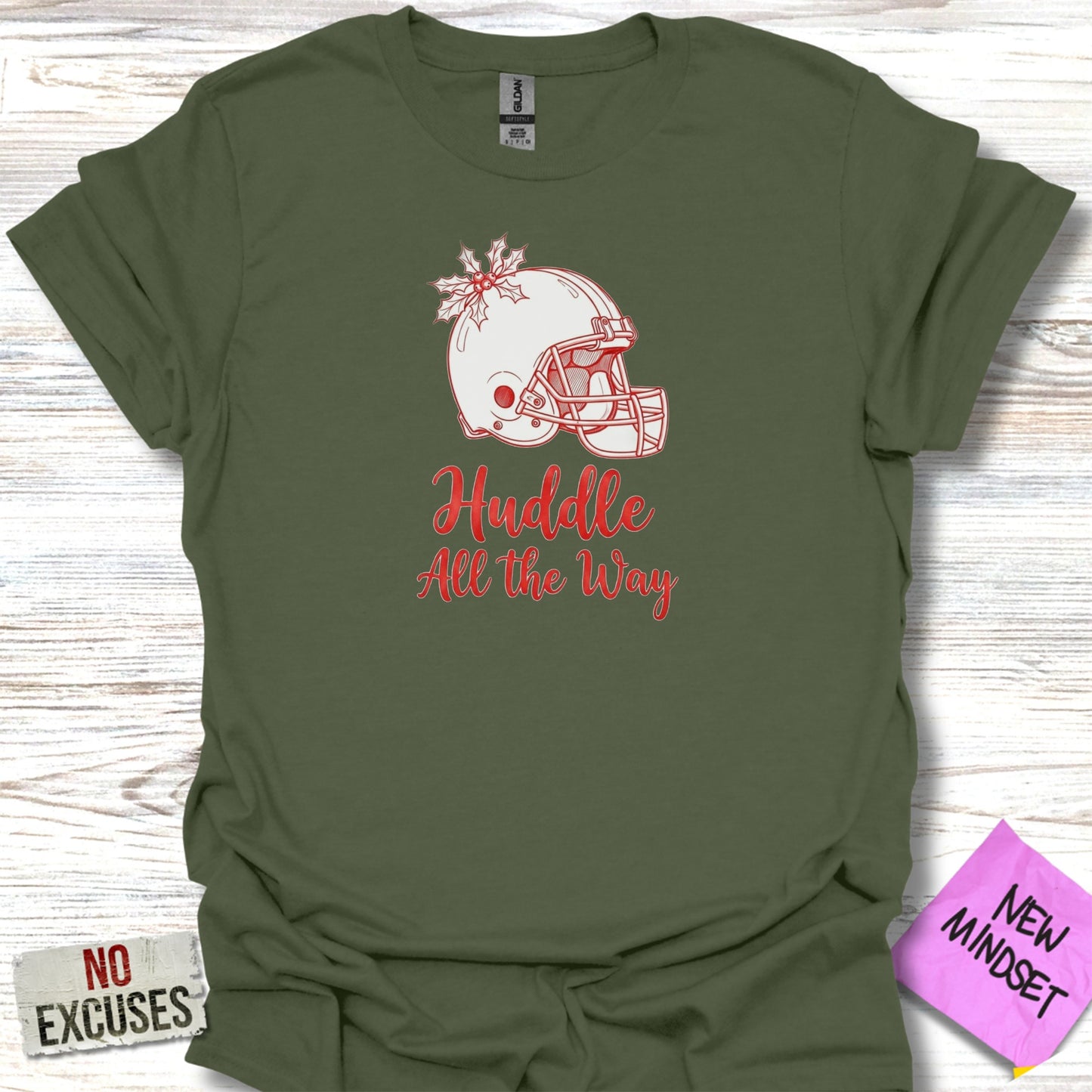 Huddle All the Way Football Helmet Graphic T-shirt product