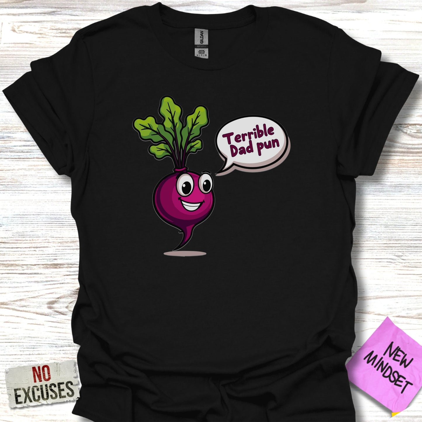 Terrible Dad Pun Cartoon Beet Print T-shirt product