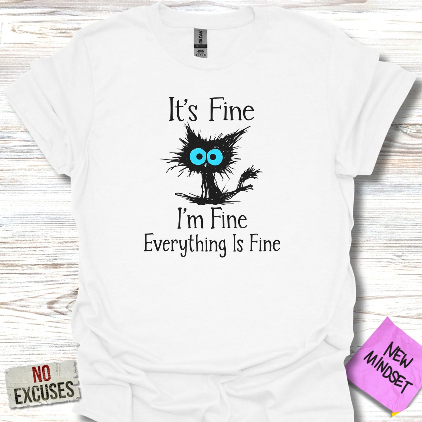 It's Fine Everything Is Fine Cat Design Shirt product type