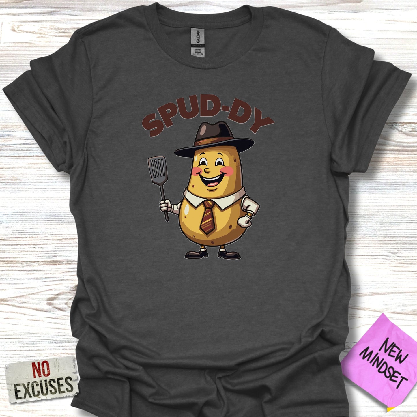 Funny Cartoon Potato with Hat and Spatula T-shirt product