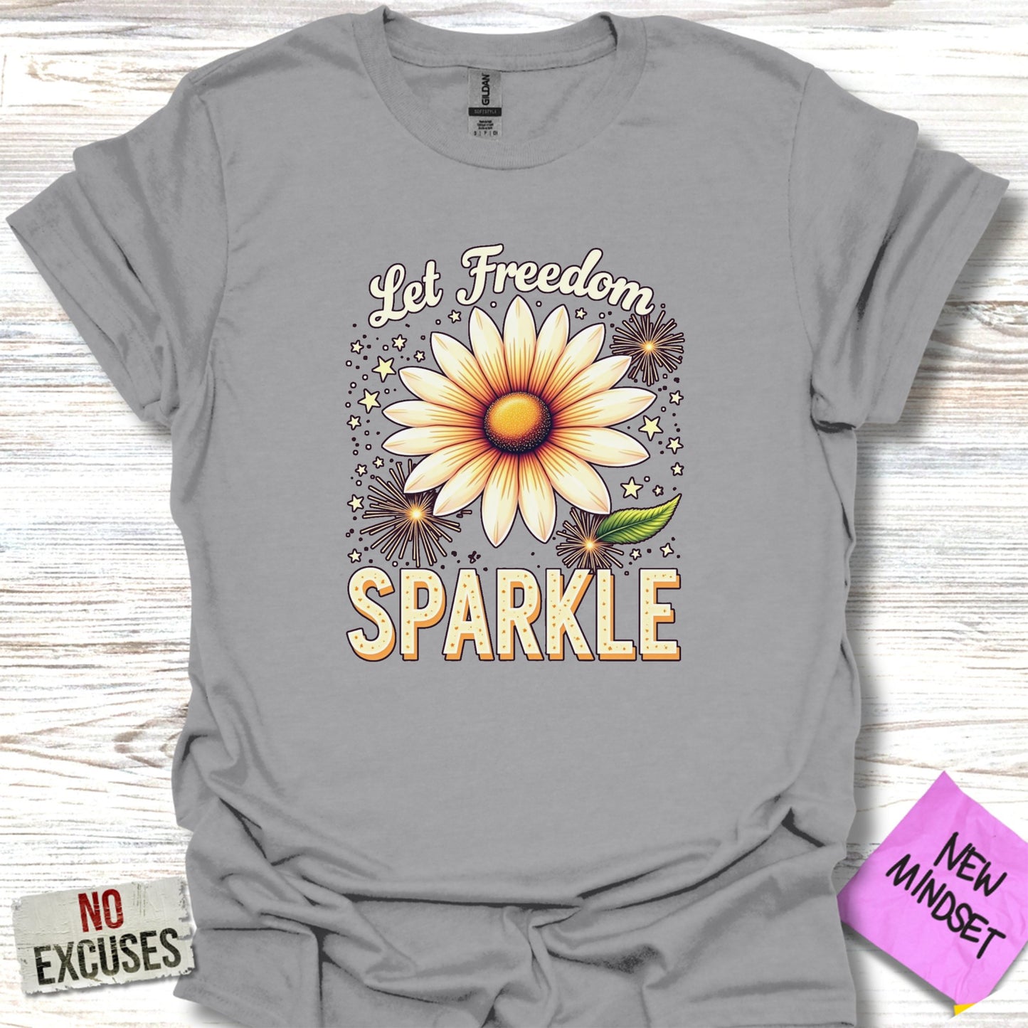 Let Freedom Sparkle Daisy Fireworks Shirt product