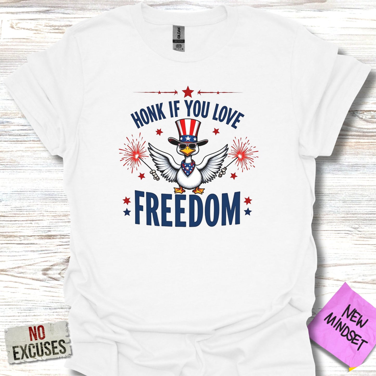 Honk If You Love Freedom Patriotic Duck Product Type