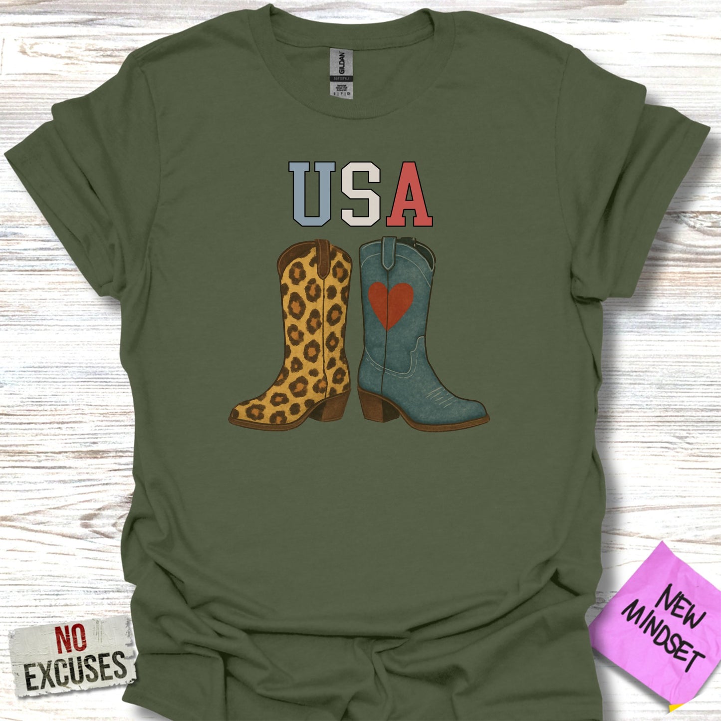 Stylish USA Cowboy Boots Graphic Shirt product