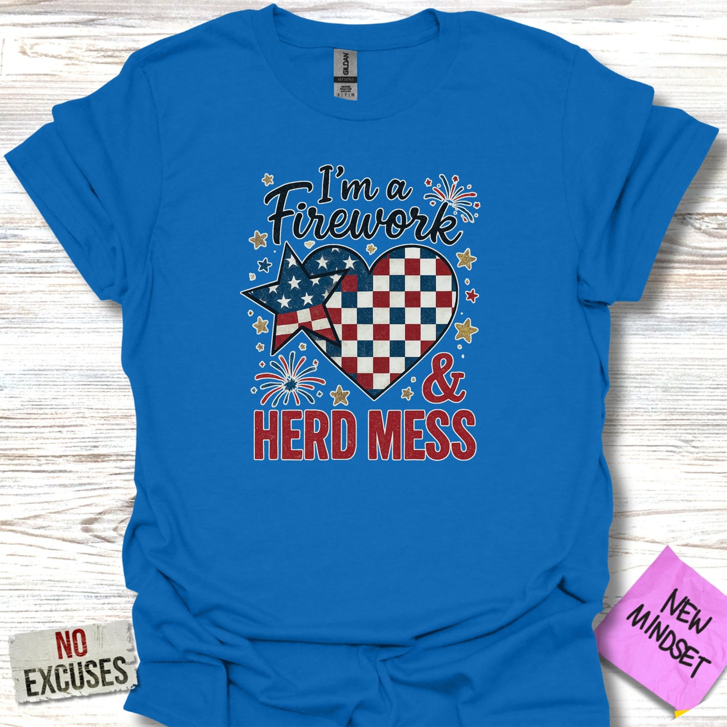 Firework and Herd Mess Graphic Tee Shirt product type