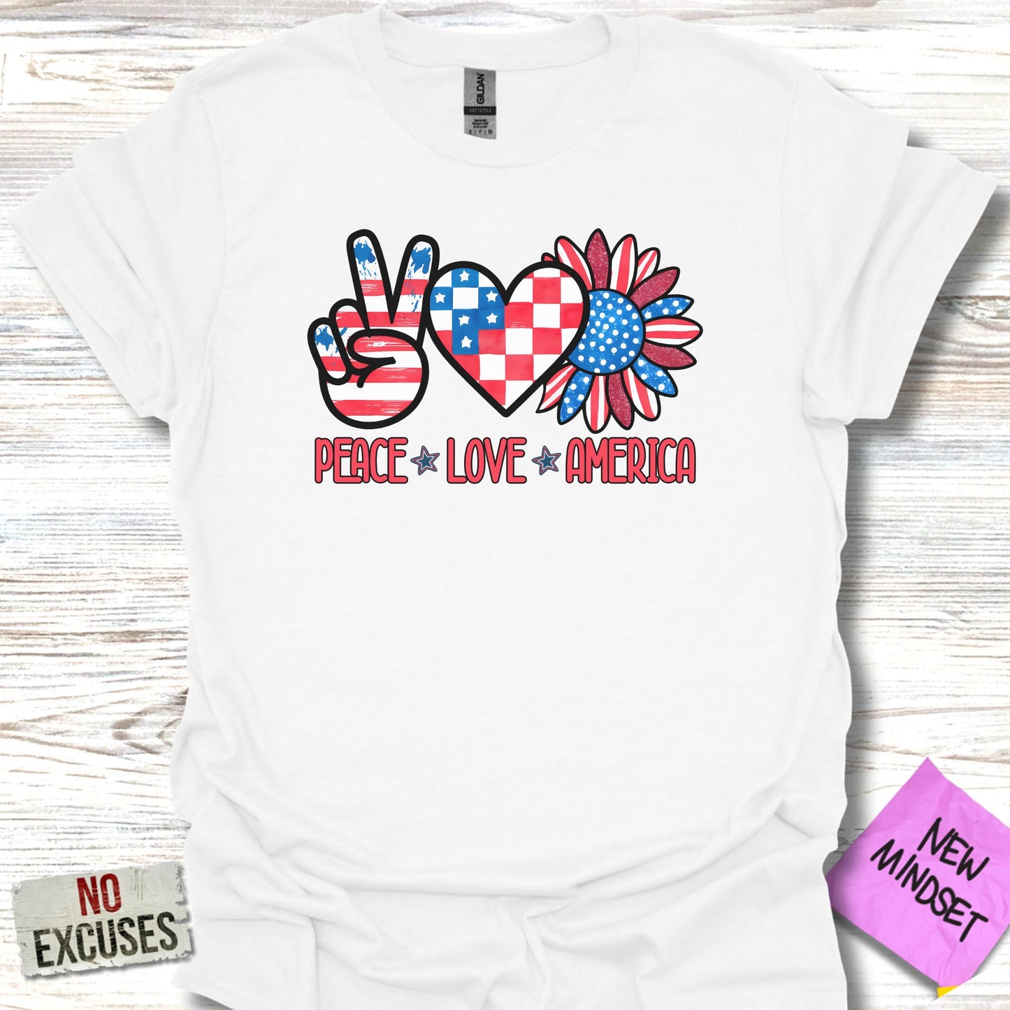 Peace Love America Graphic T-shirt product