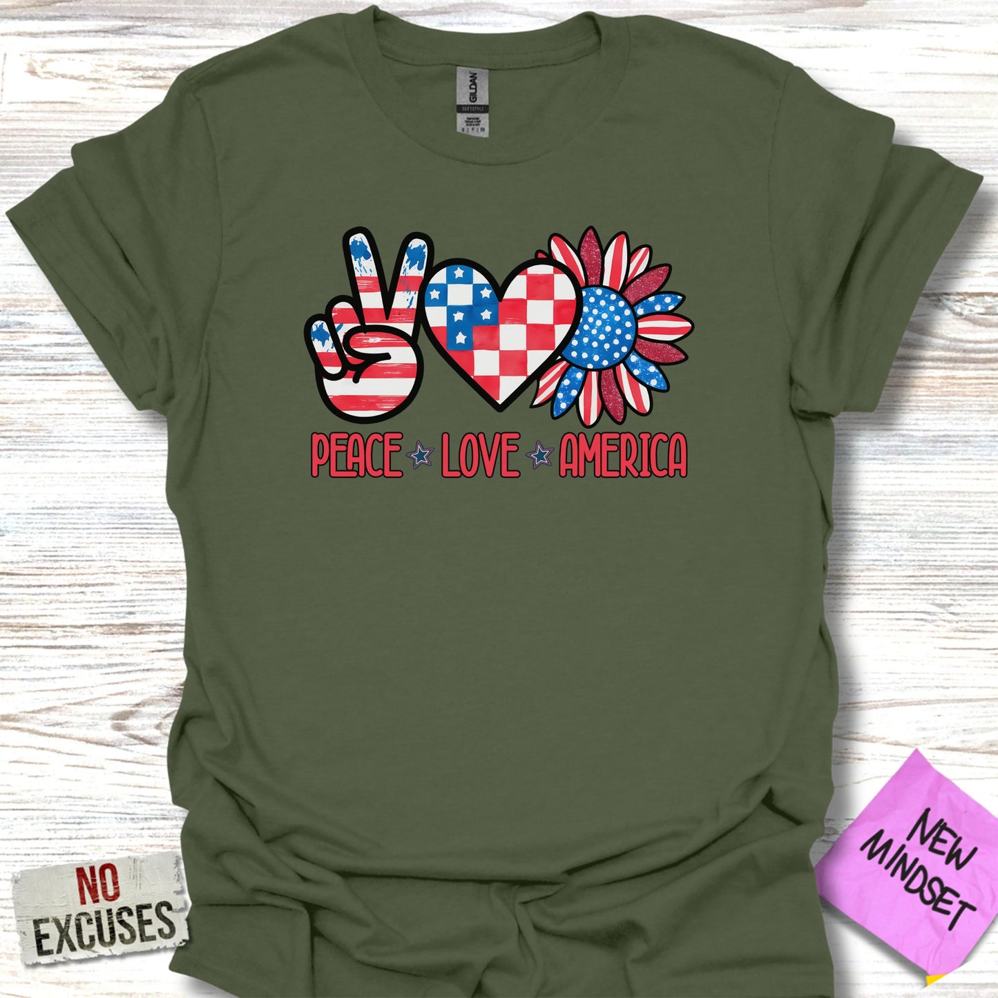 Peace Love America Graphic T-shirt product type