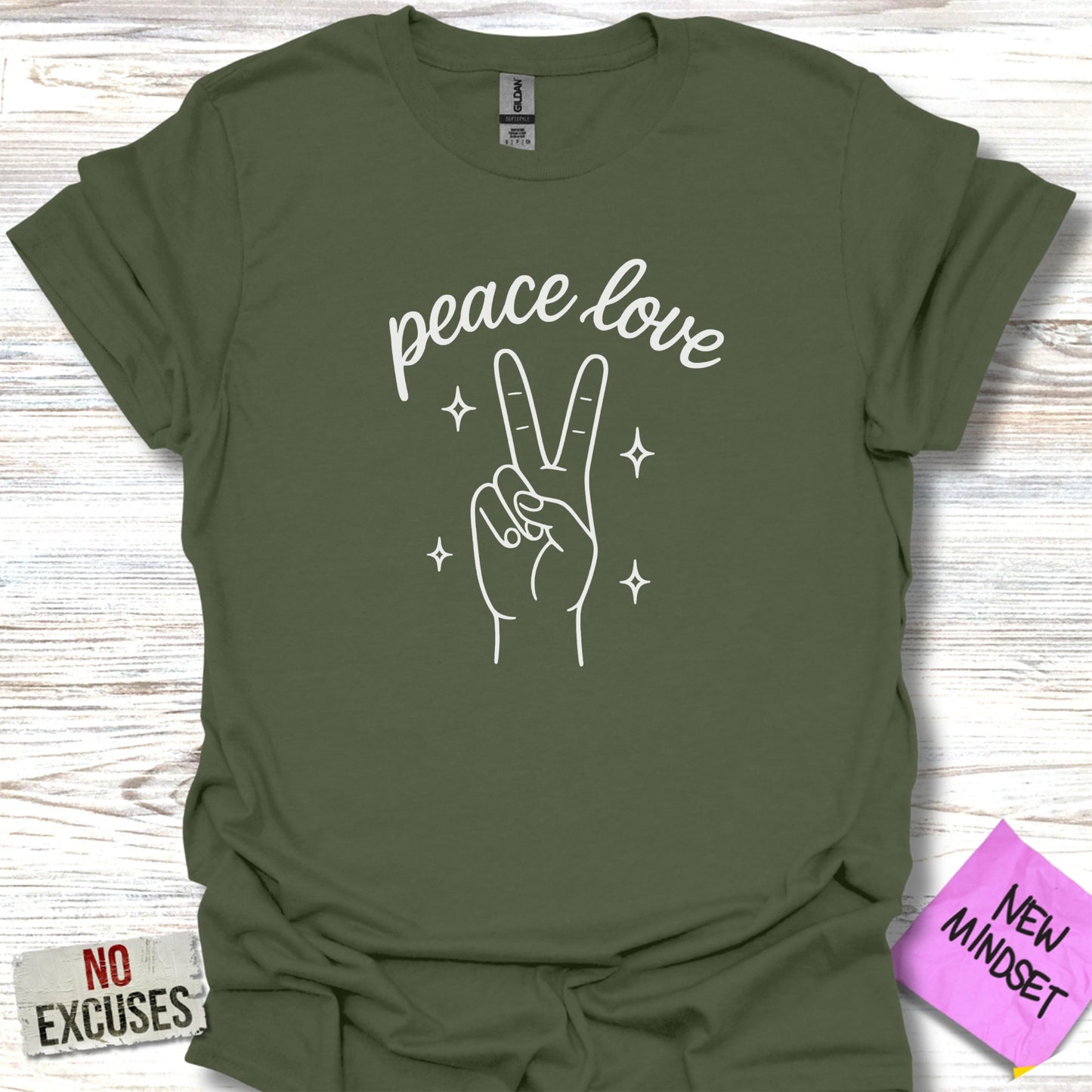 Peace Love Graphic Print Casual T-shirt product type