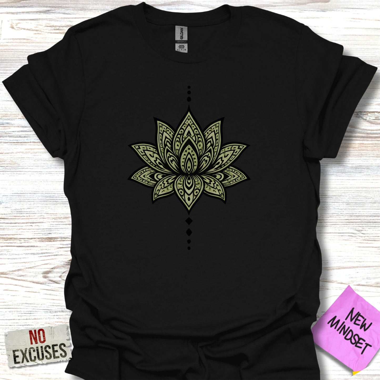 Artistic Lotus Graphic Tee New Mindset T-shirt product type