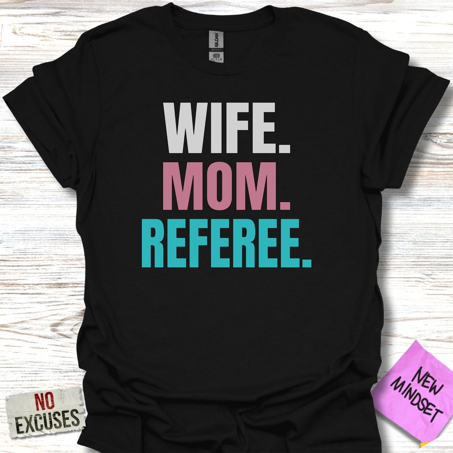 Wife Mom Referee Printed Shirt product