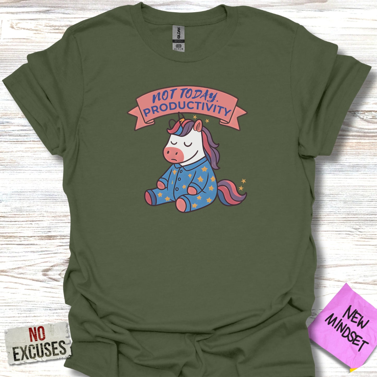 Not Today Productivity Cute Unicorn Graphic Shirt product type