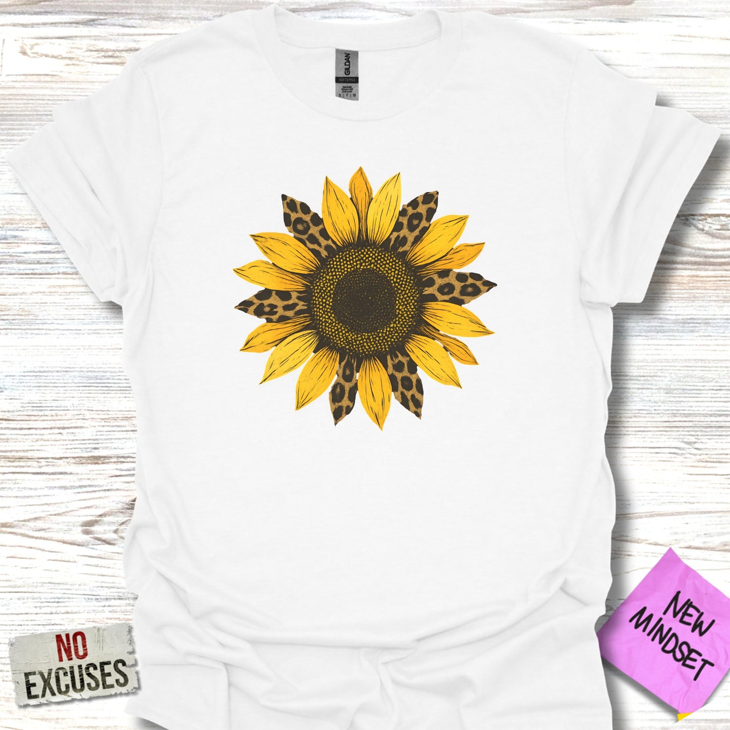 Sunflower Leopard Petals New Mindset Graphic T-shirt product type