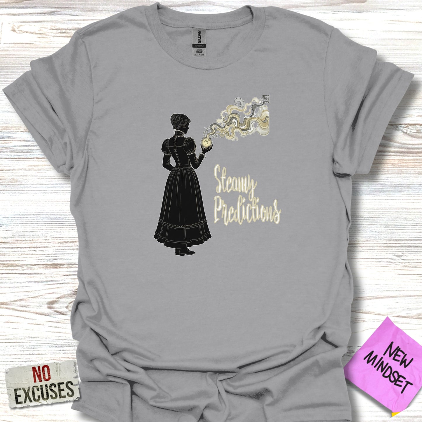 Steamy Predictions T-shirt with Vintage Design product type