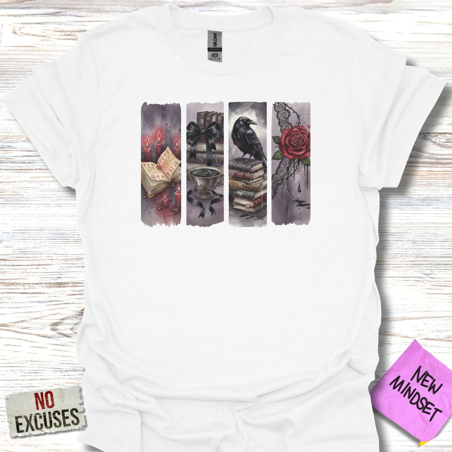 Mystical Ravens and Books Design T-shirt product type