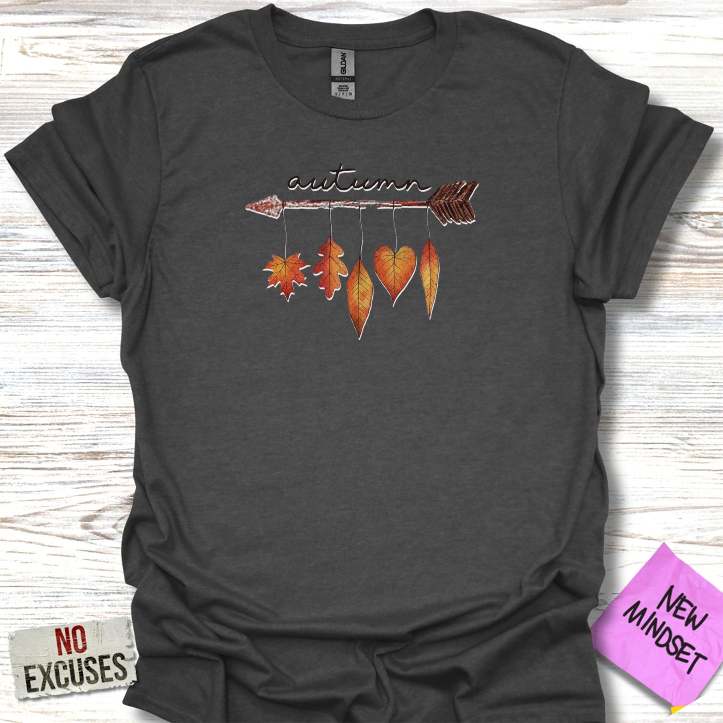 Autumn Leaves With Arrow Graphic T-Shirt product type