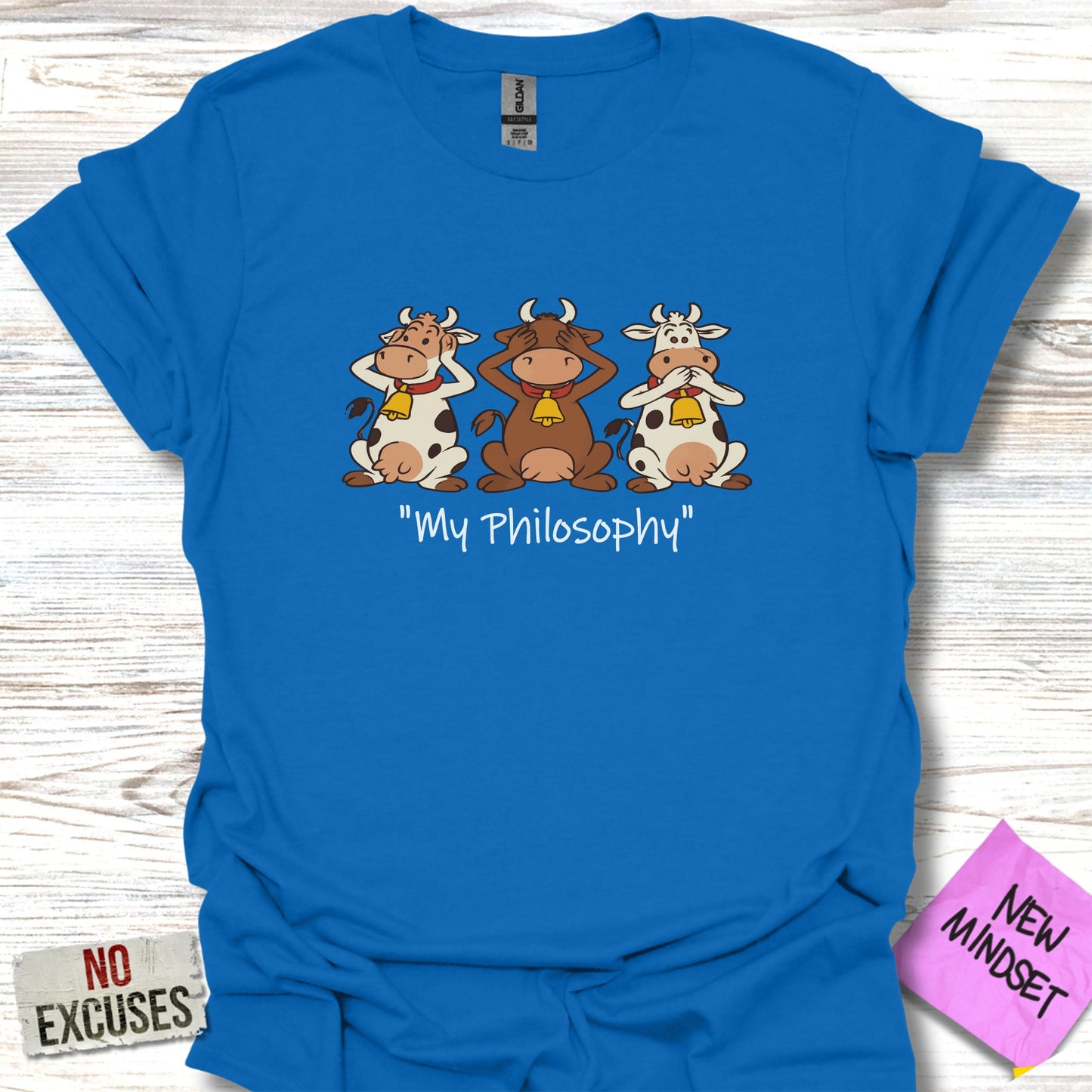 Funny Cows Cartoon Graphic My Philosophy T-Shirt product type