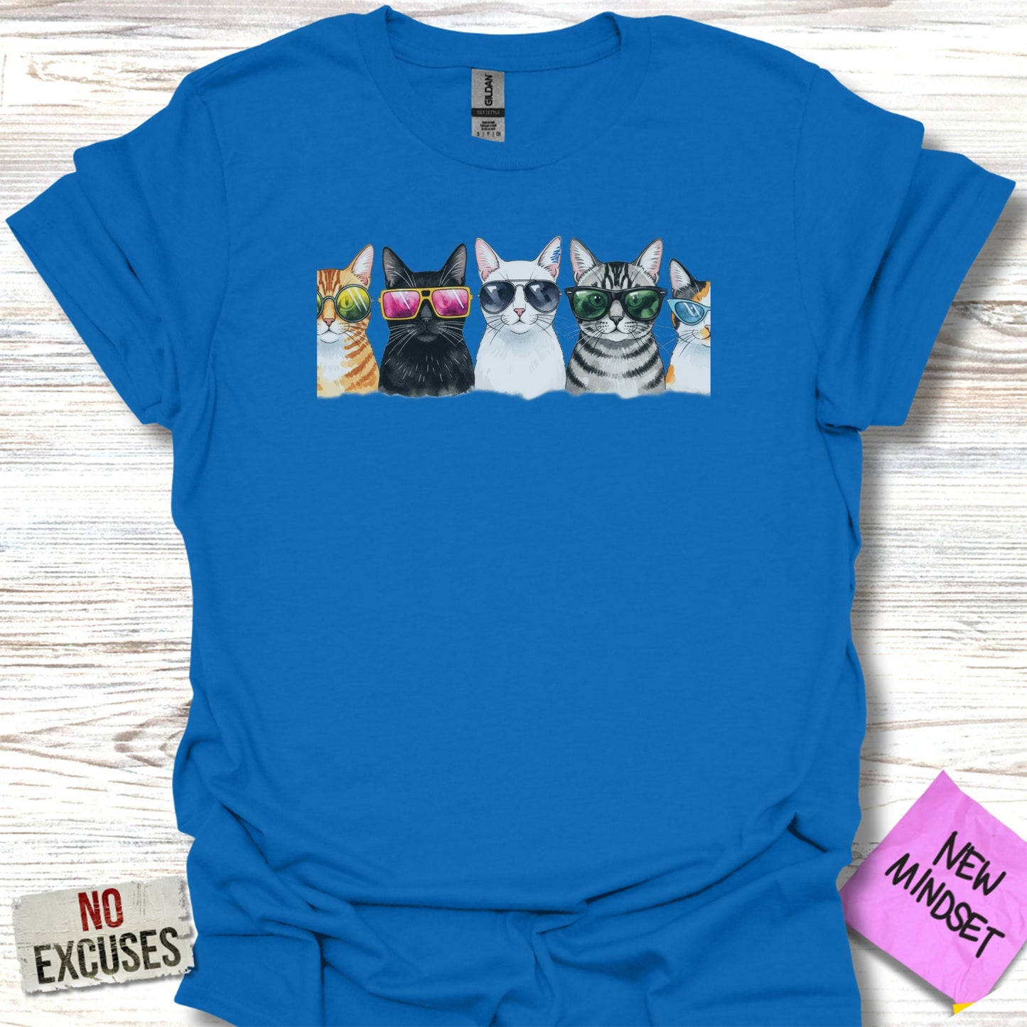 Cool Cats in Sunglasses Printed T-Shirt product type