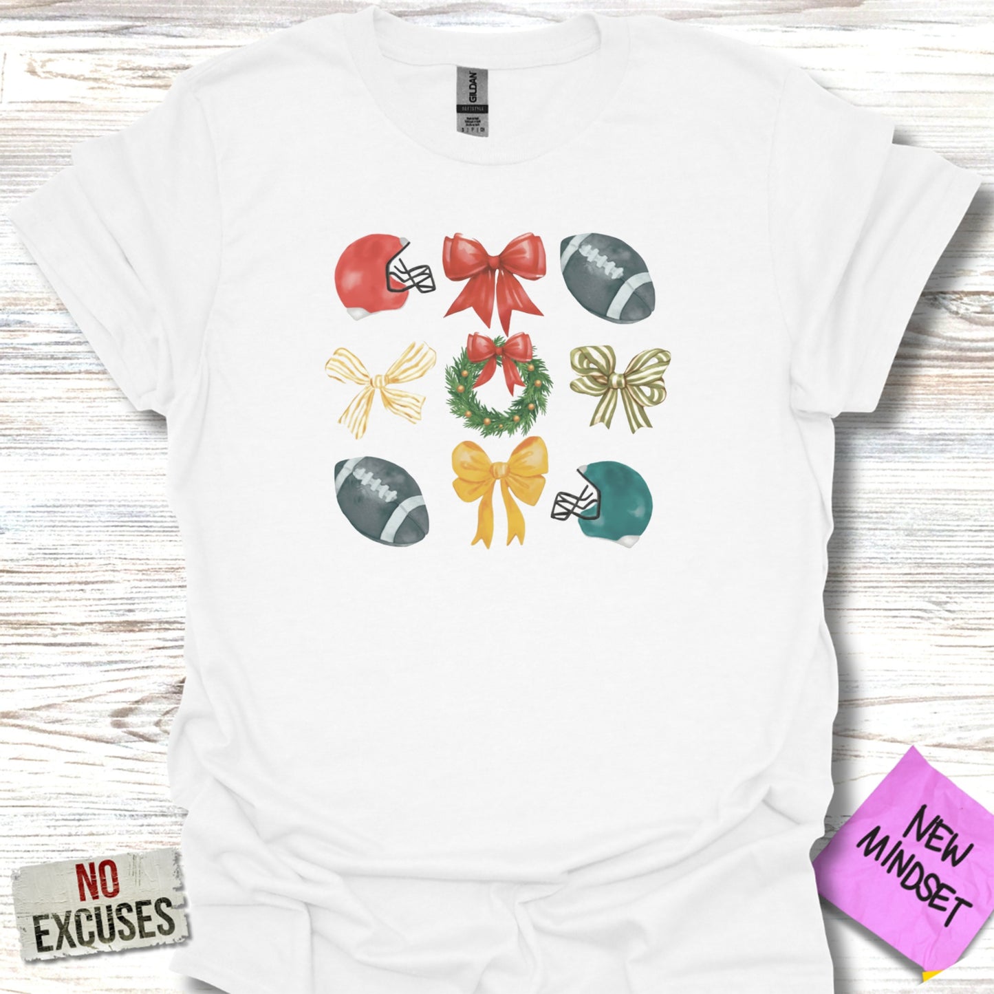 Cheerful Football Helmets with Ribbons T-shirt product
