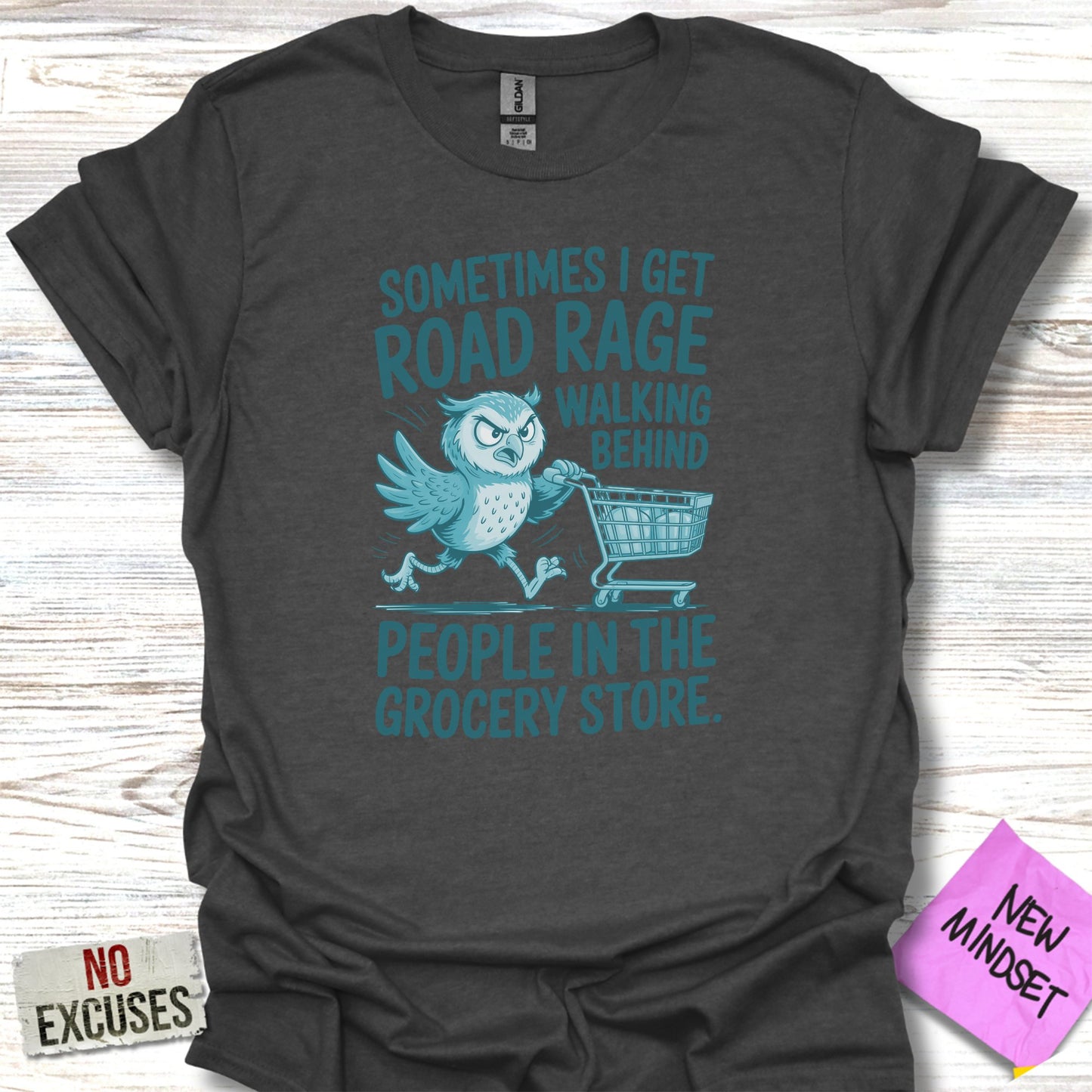 Owl Road Rage Walking Behind Grocery Store Shirt product
