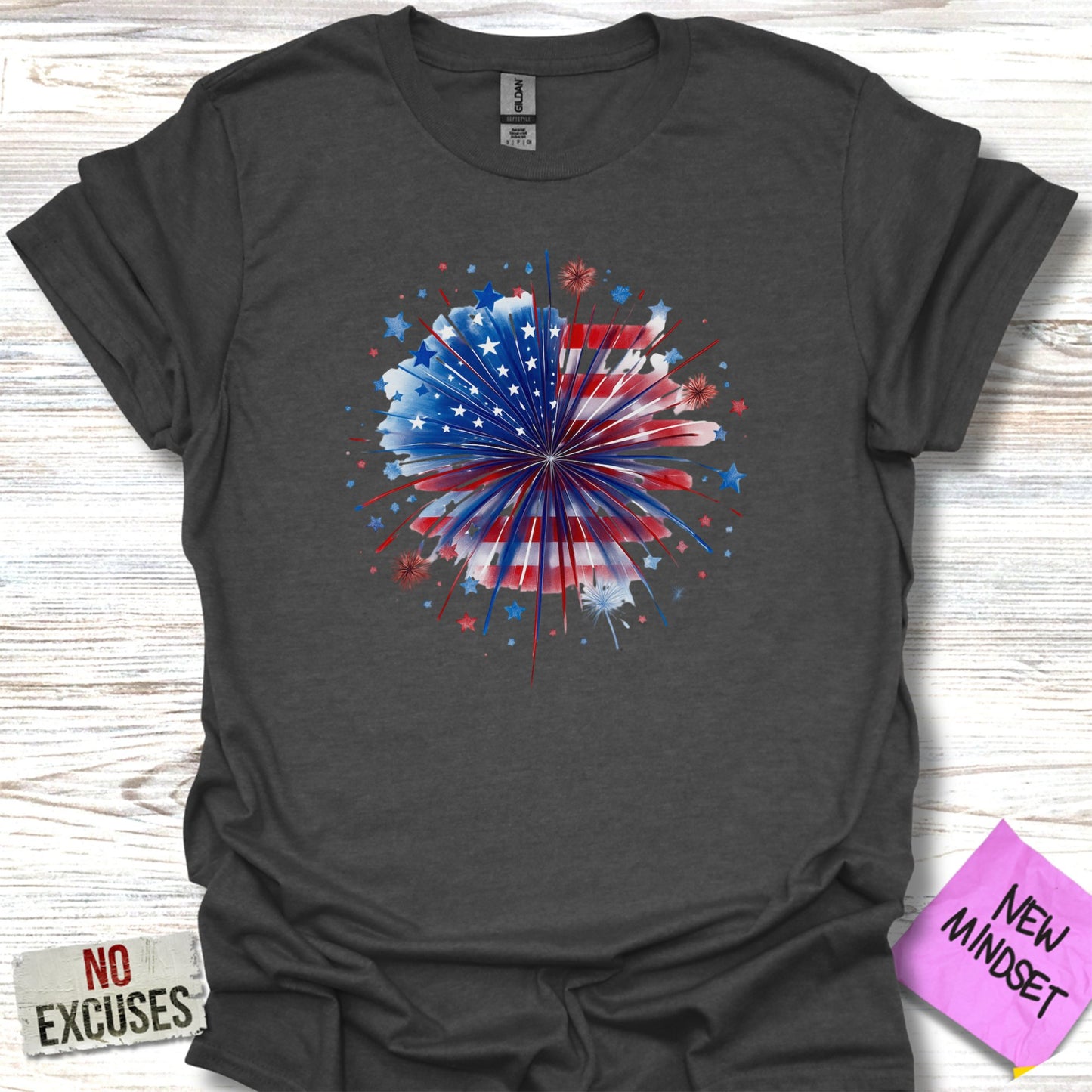 USA Fireworks Design Graphic T-Shirt product type