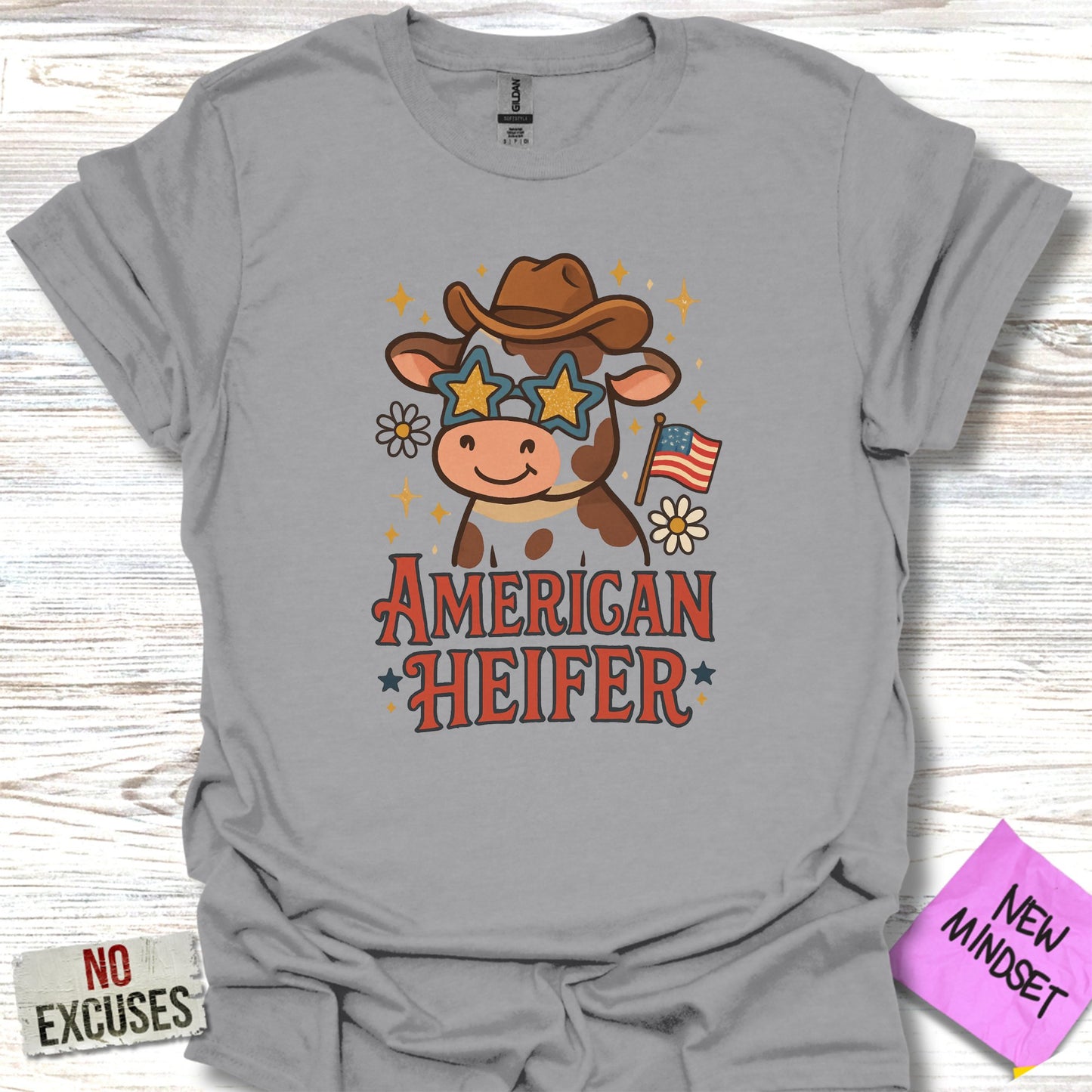 American Heifer Cute Graphic T-shirt product
